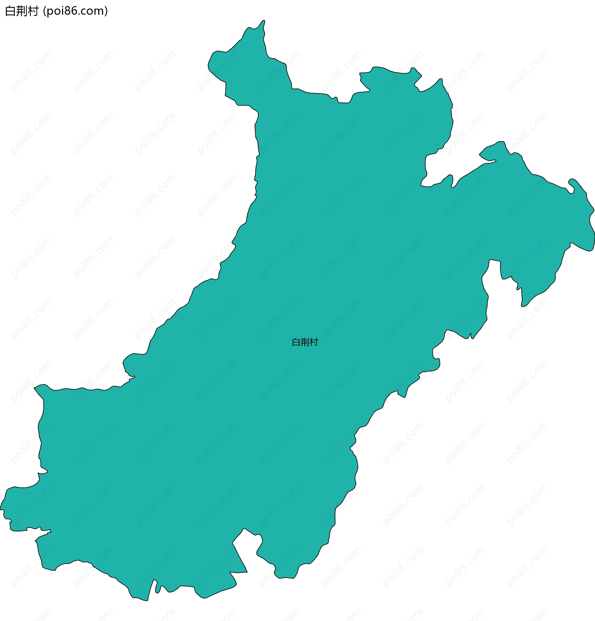 白荆村边界地图