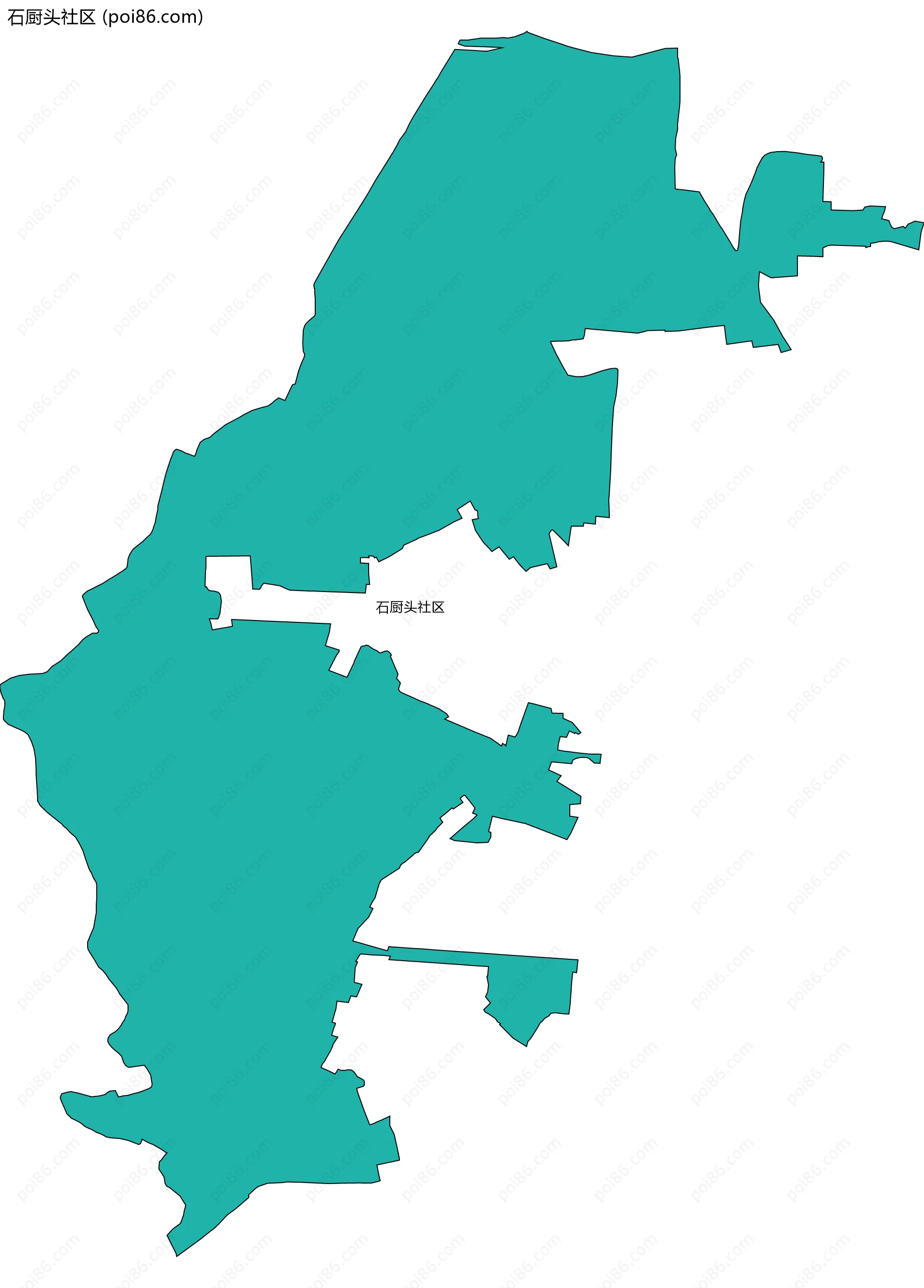 石厨头社区边界地图