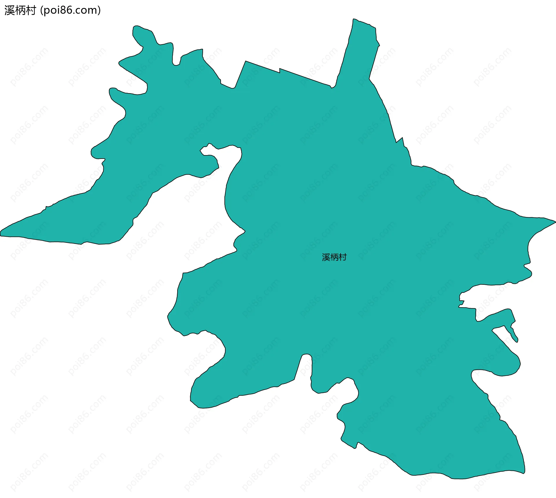 溪柄村边界地图