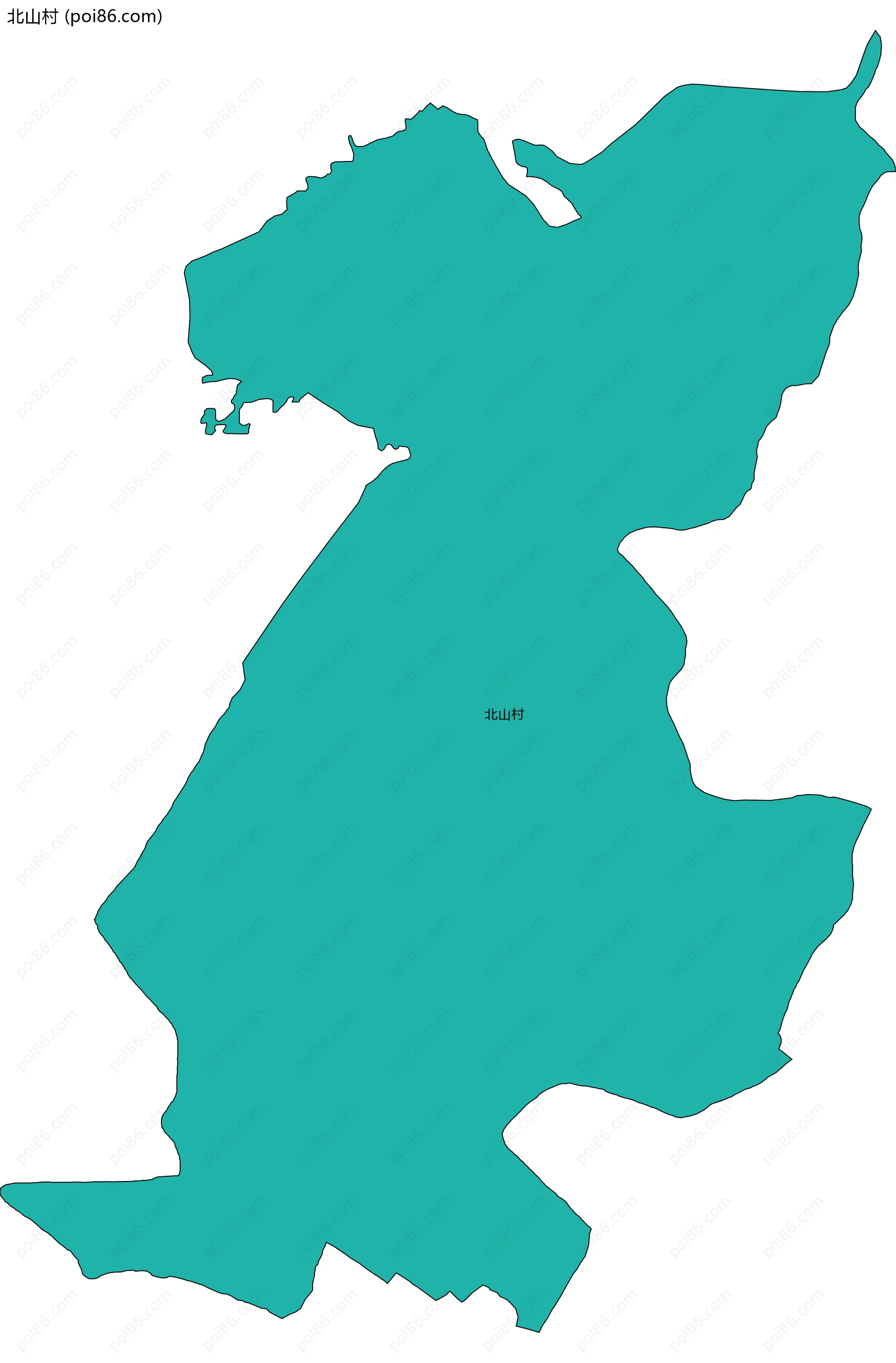 北山村边界地图