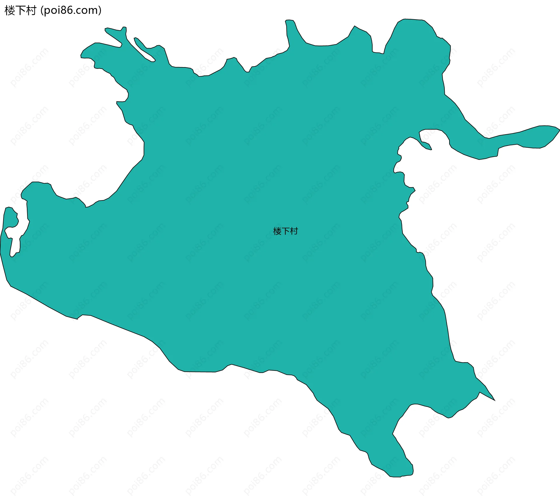 楼下村边界地图