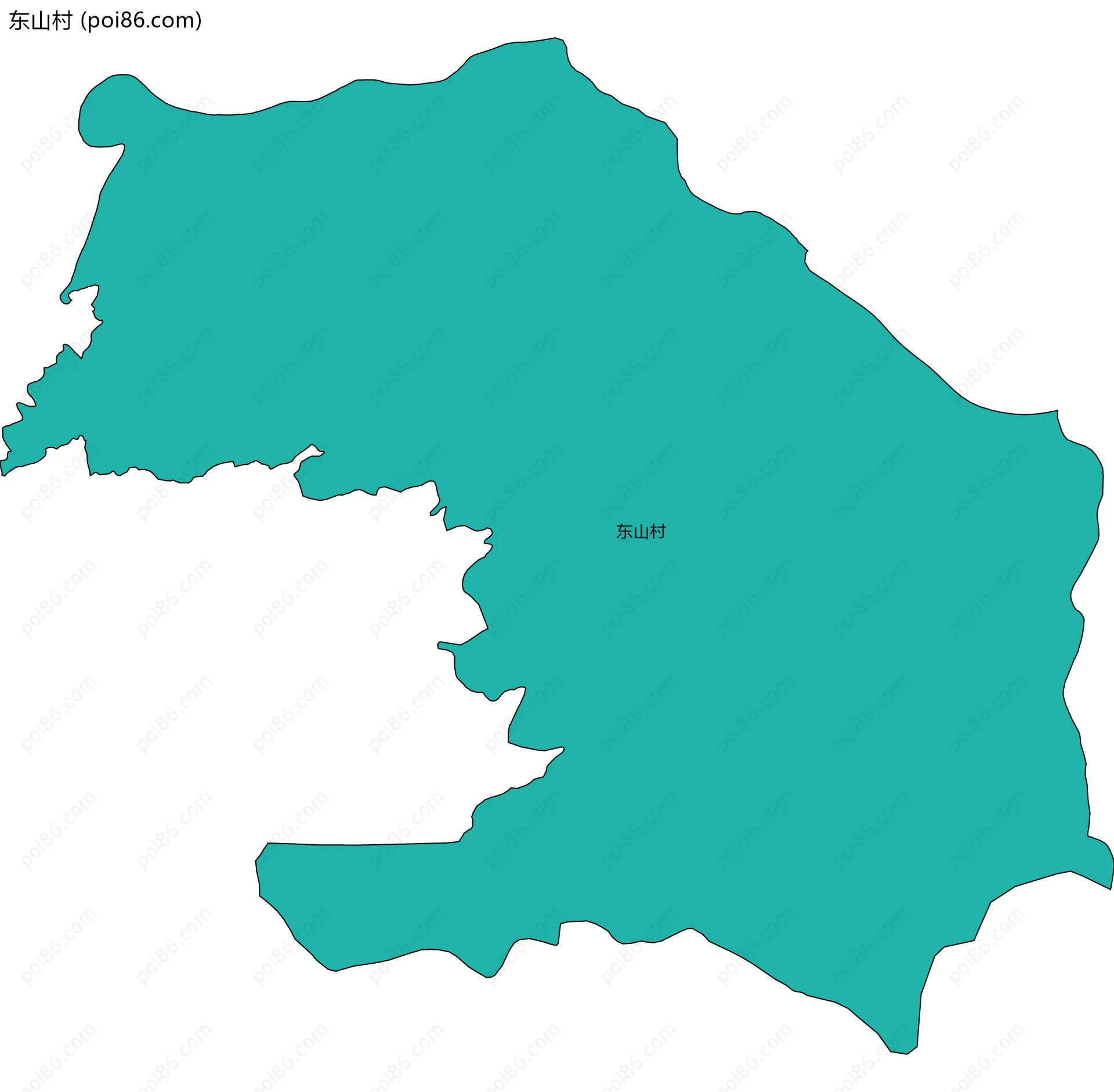 东山村边界地图