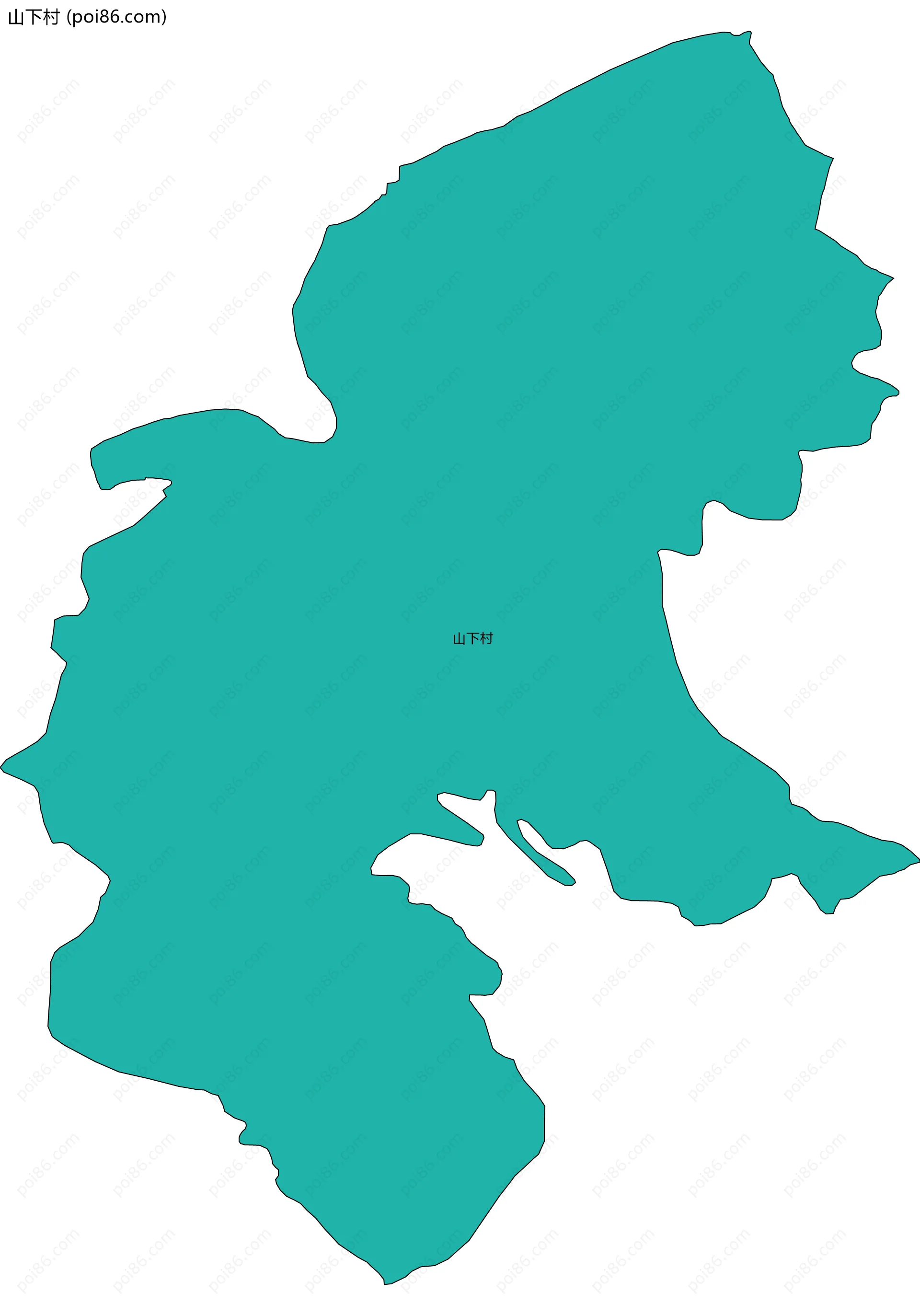 山下村边界地图
