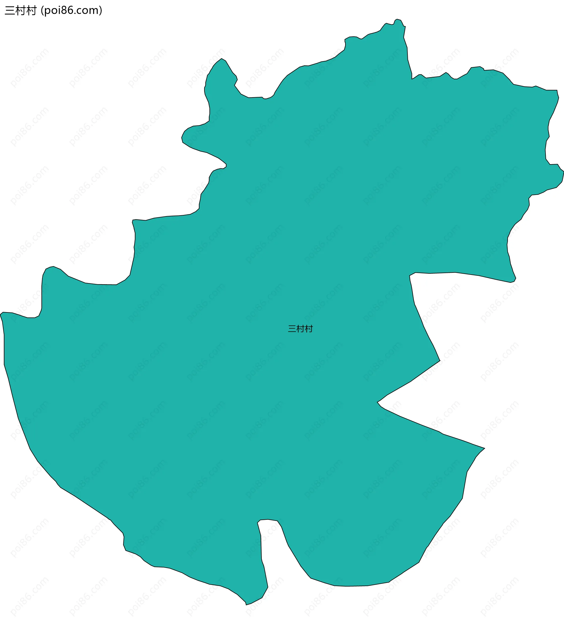 三村村边界地图