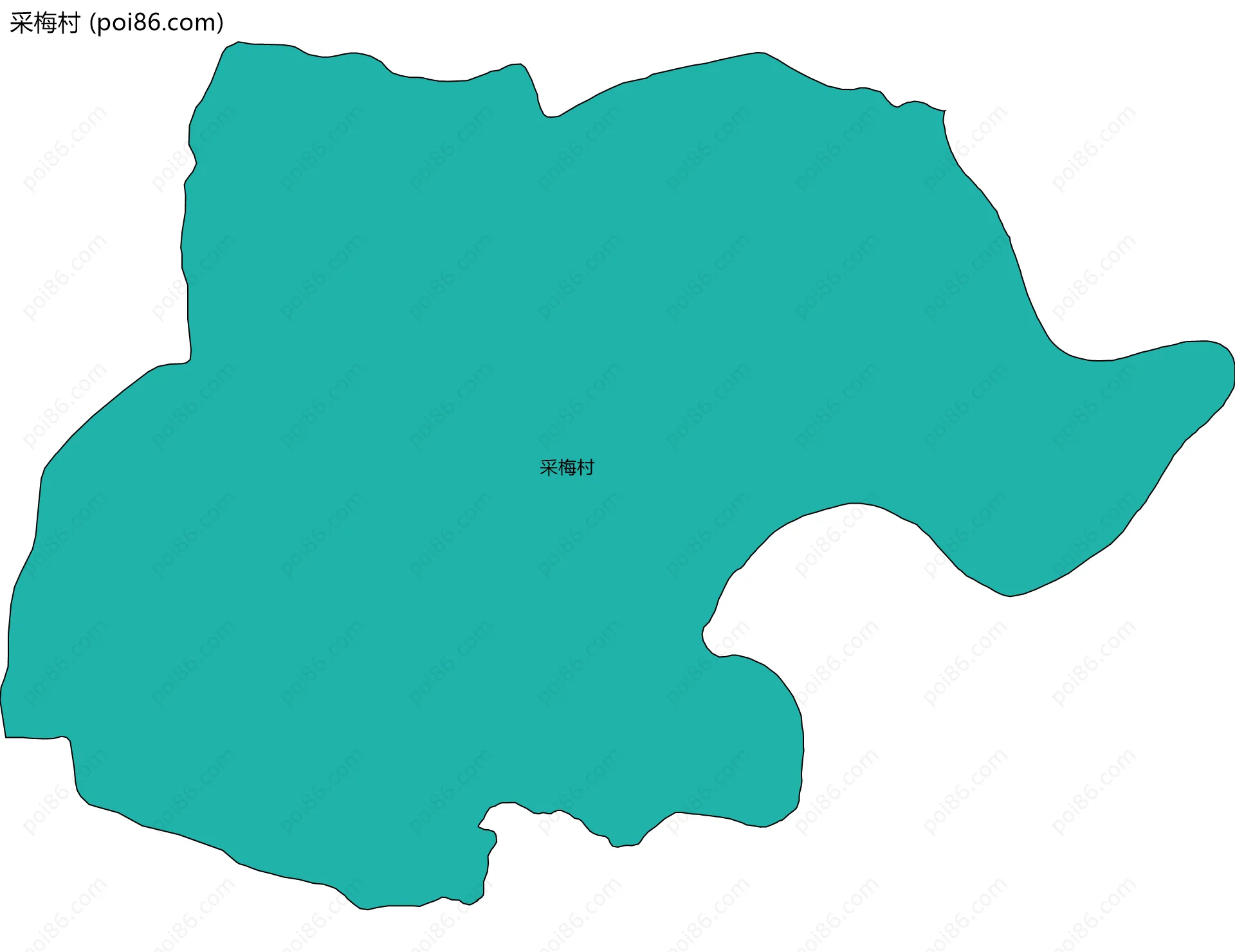 采梅村边界地图