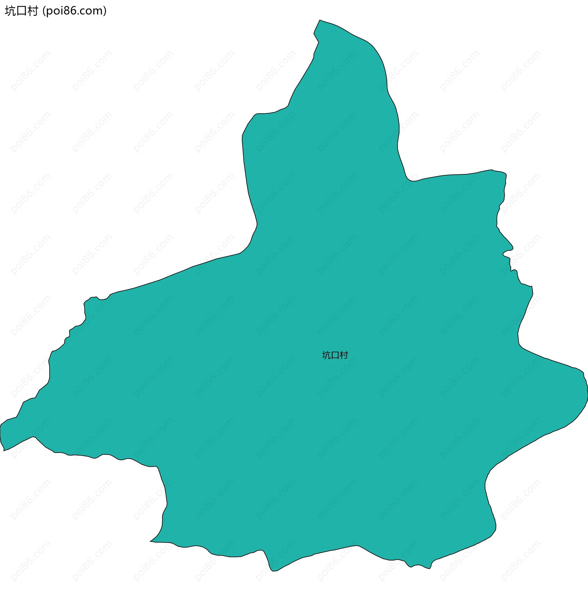 坑口村边界地图