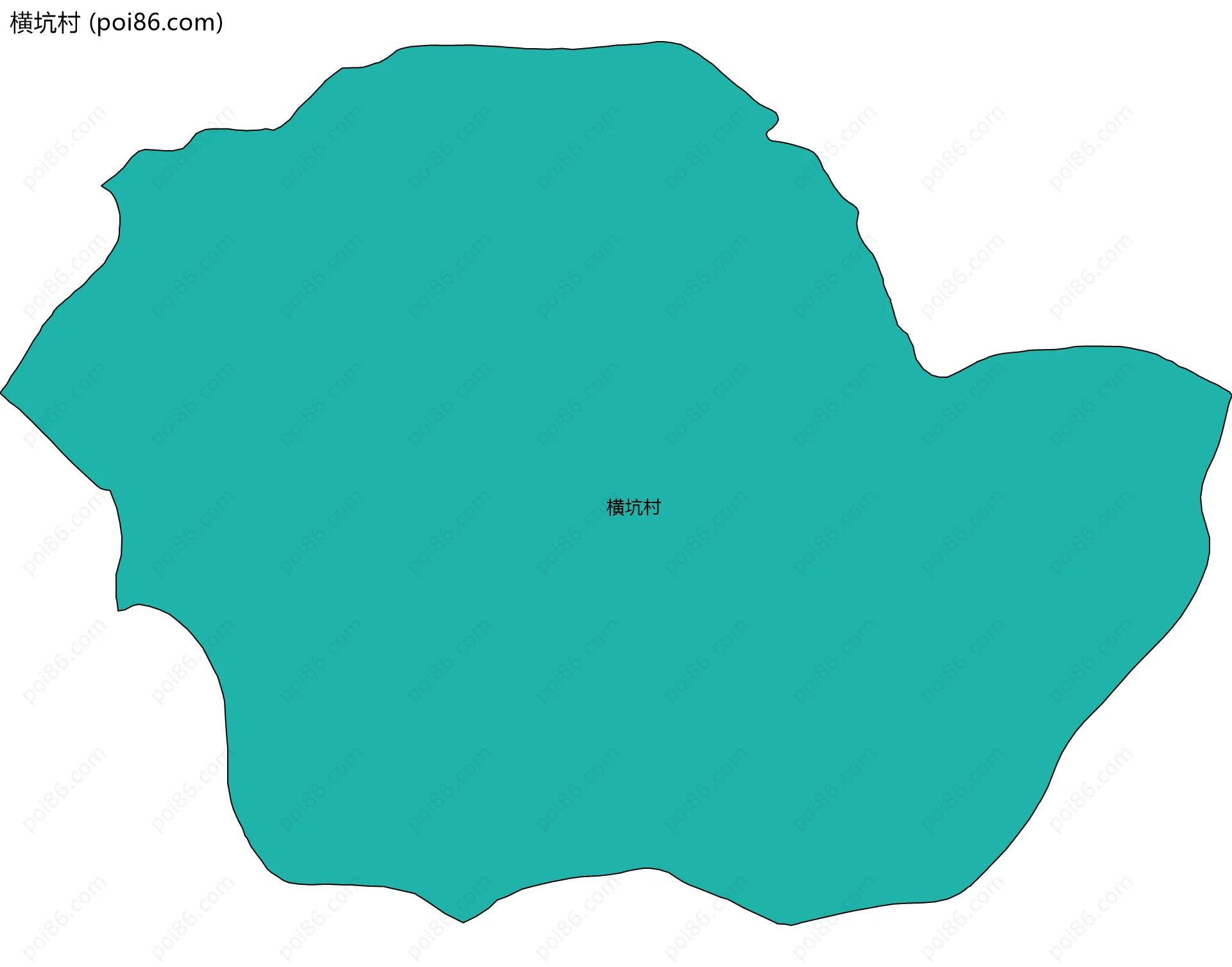 横坑村边界地图