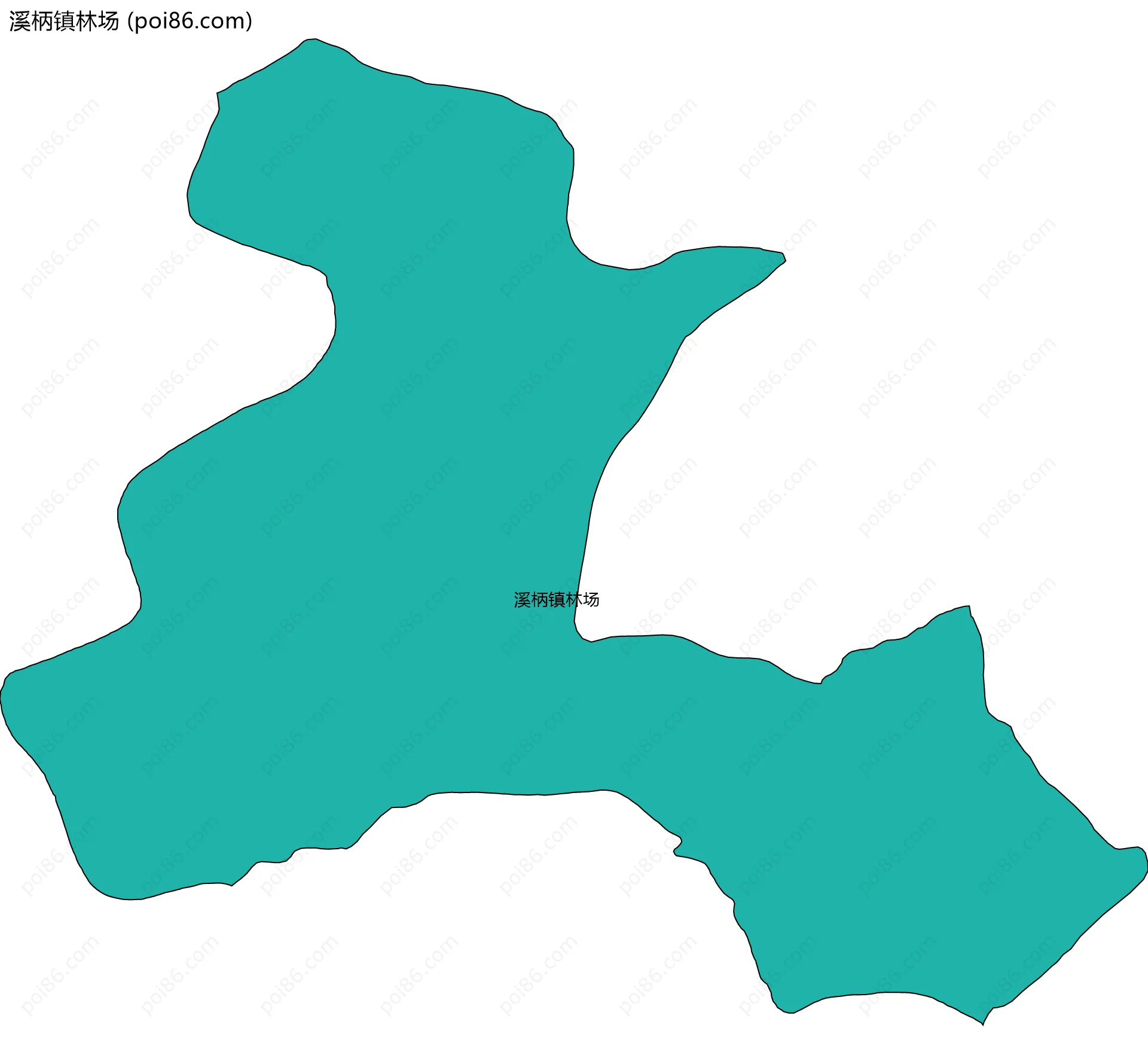 溪柄镇林场边界地图