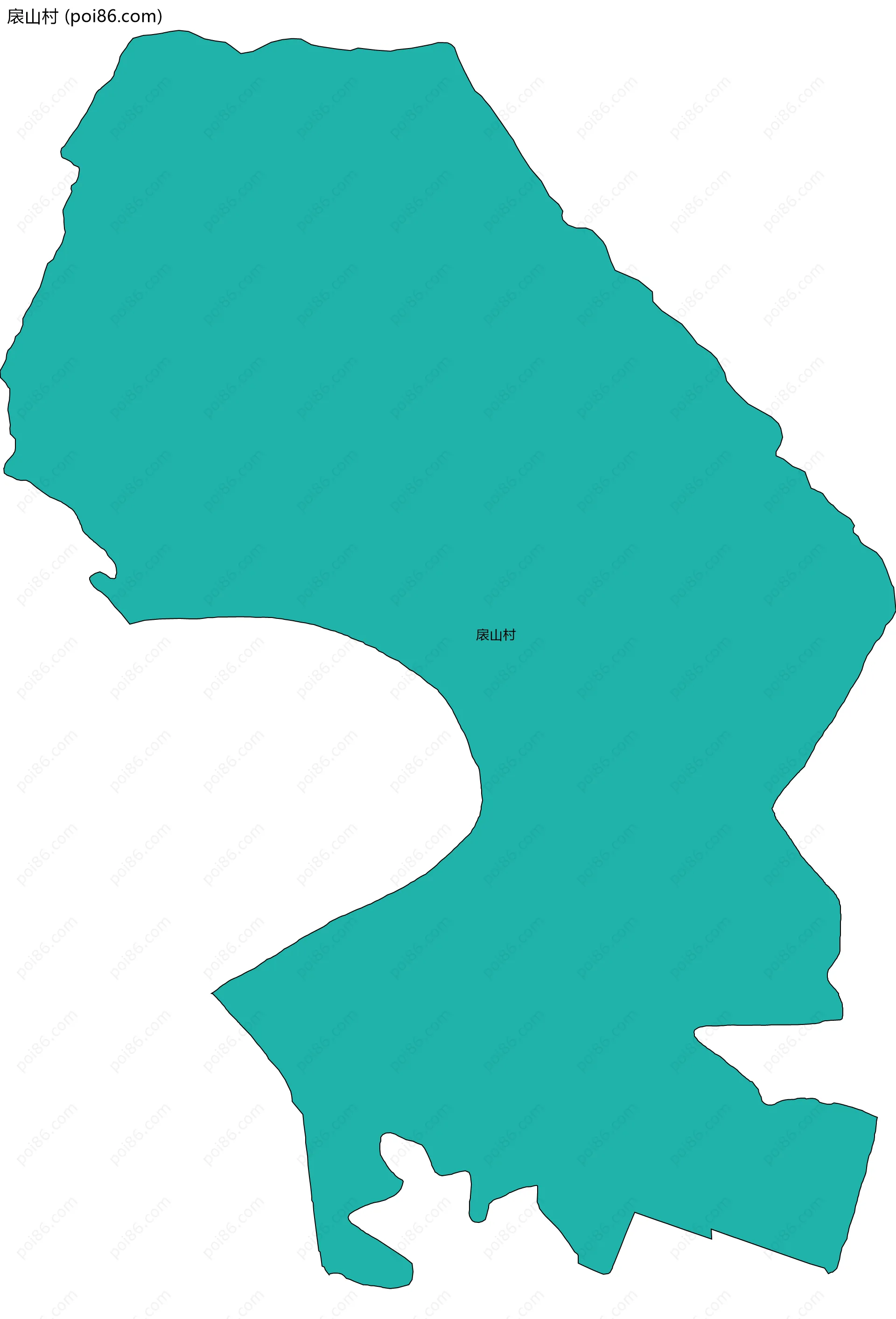 扆山村边界地图