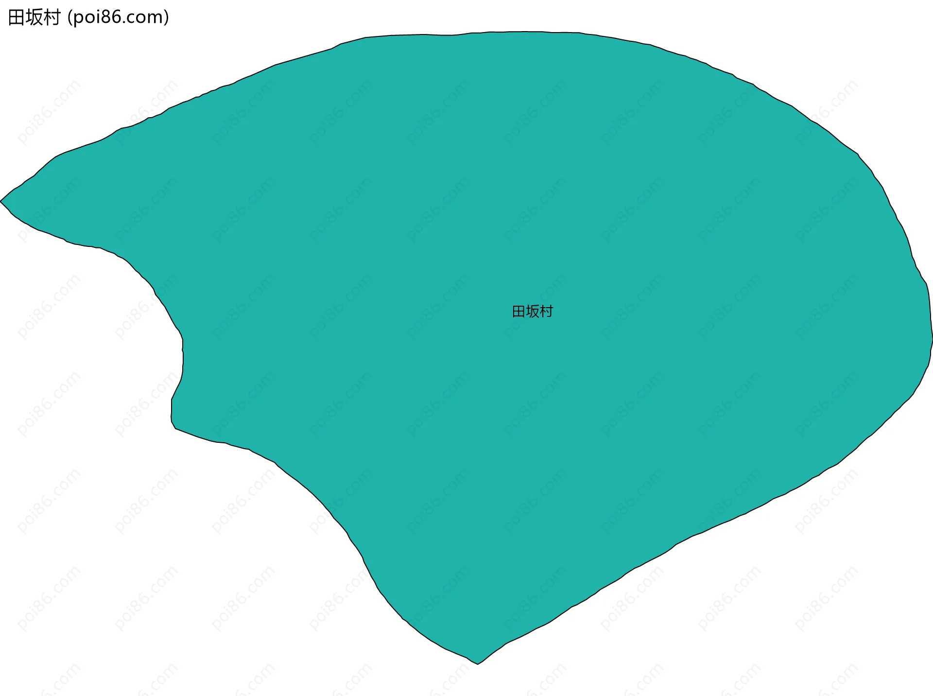 田坂村边界地图