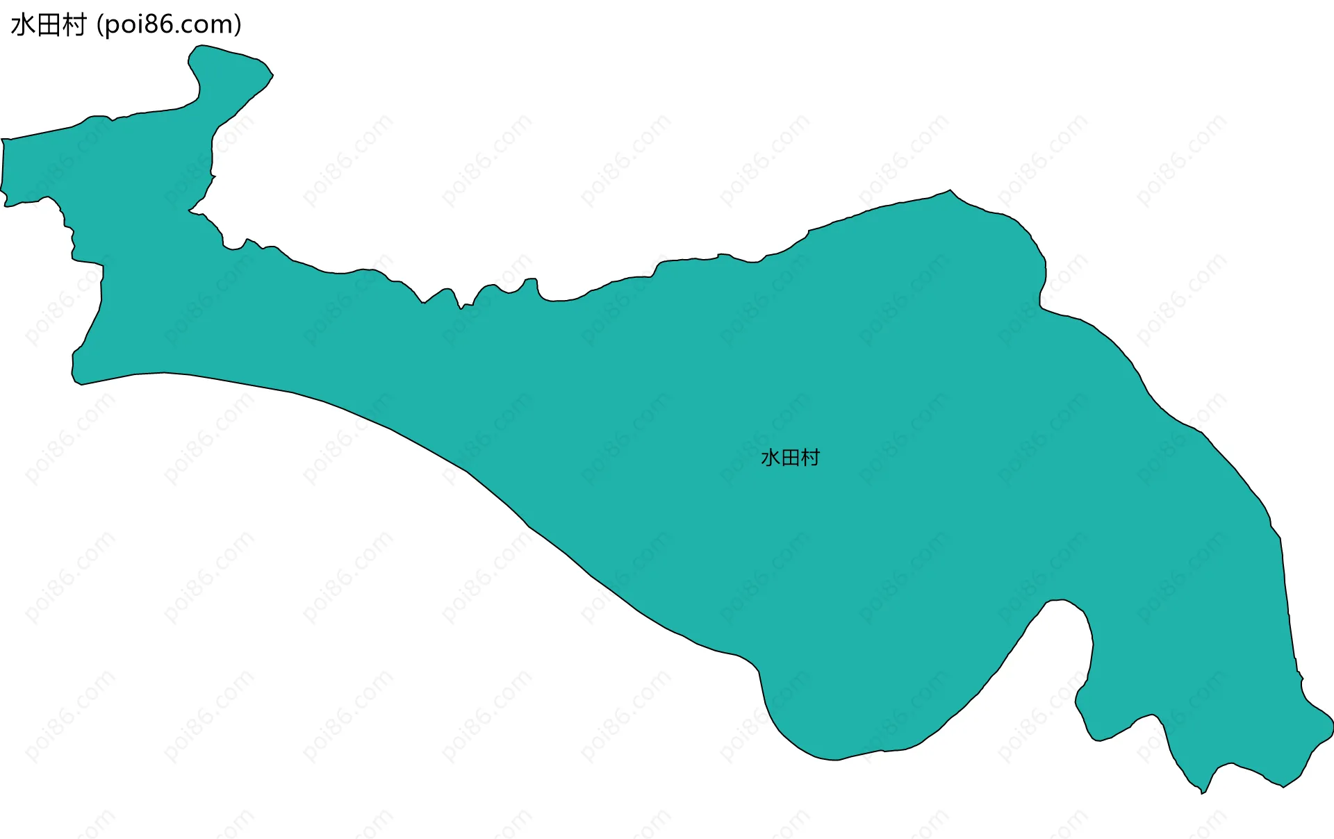 水田村边界地图