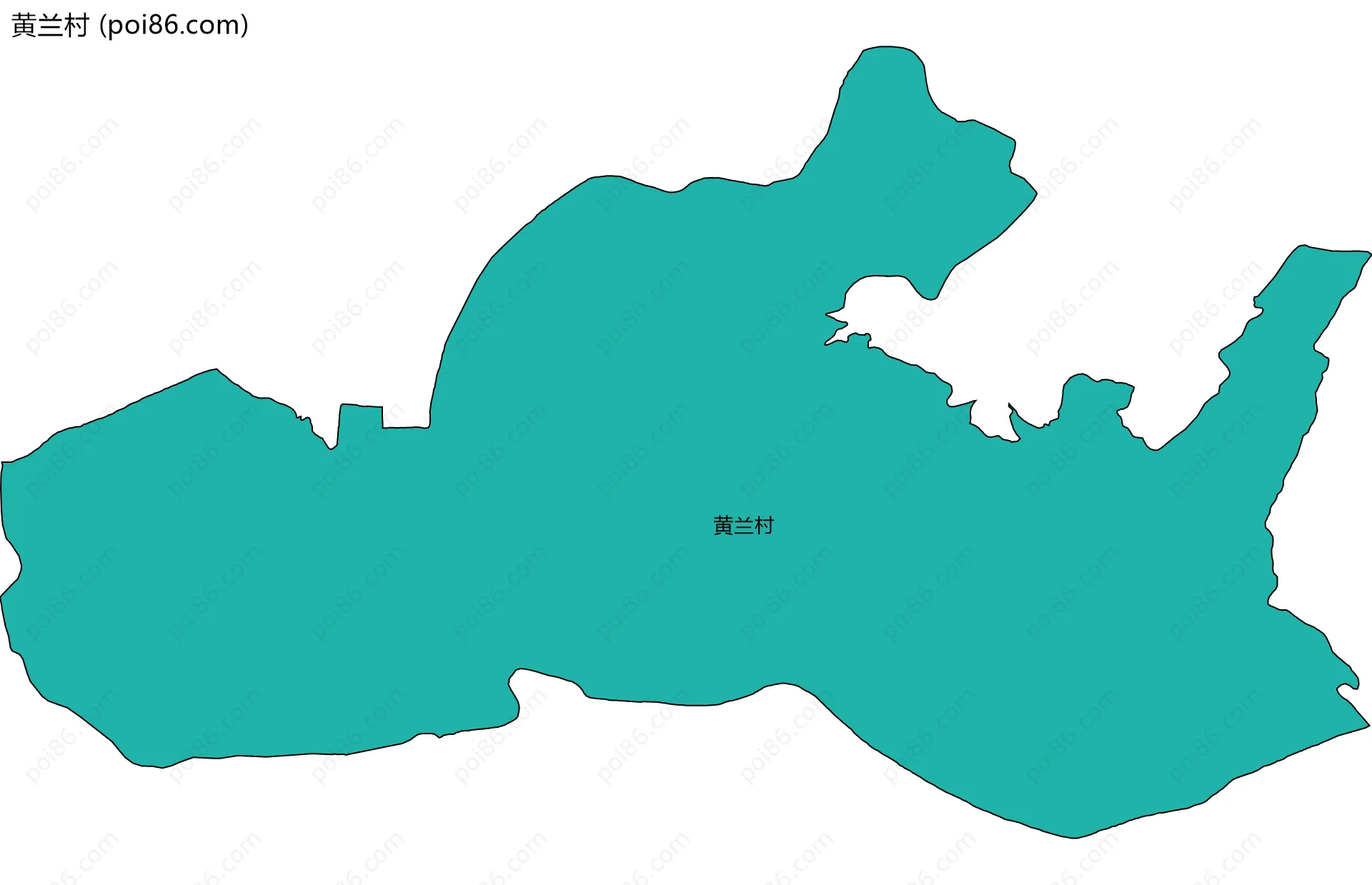 黄兰村边界地图