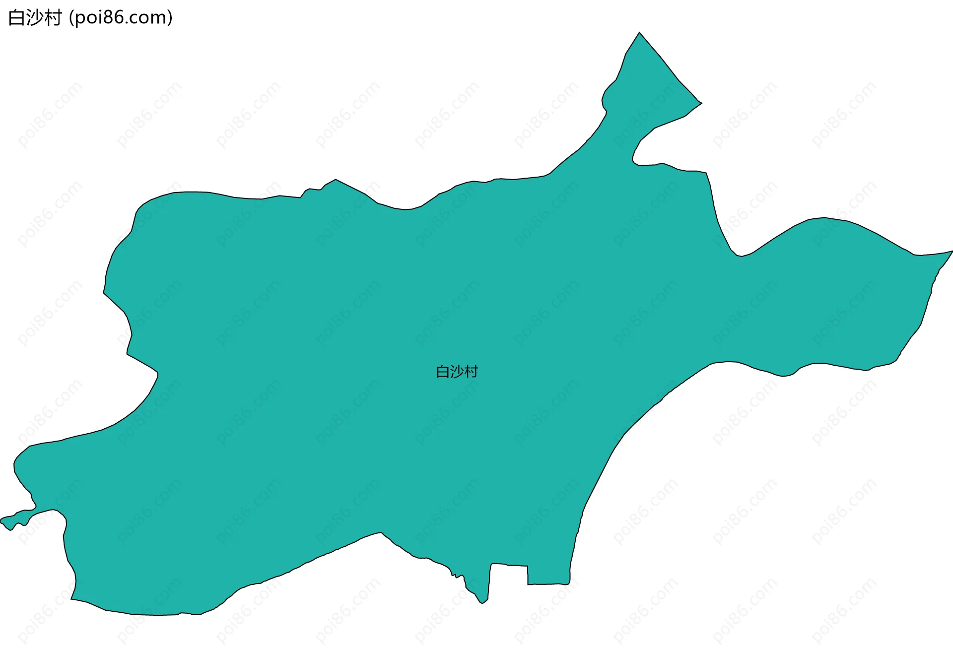 白沙村边界地图