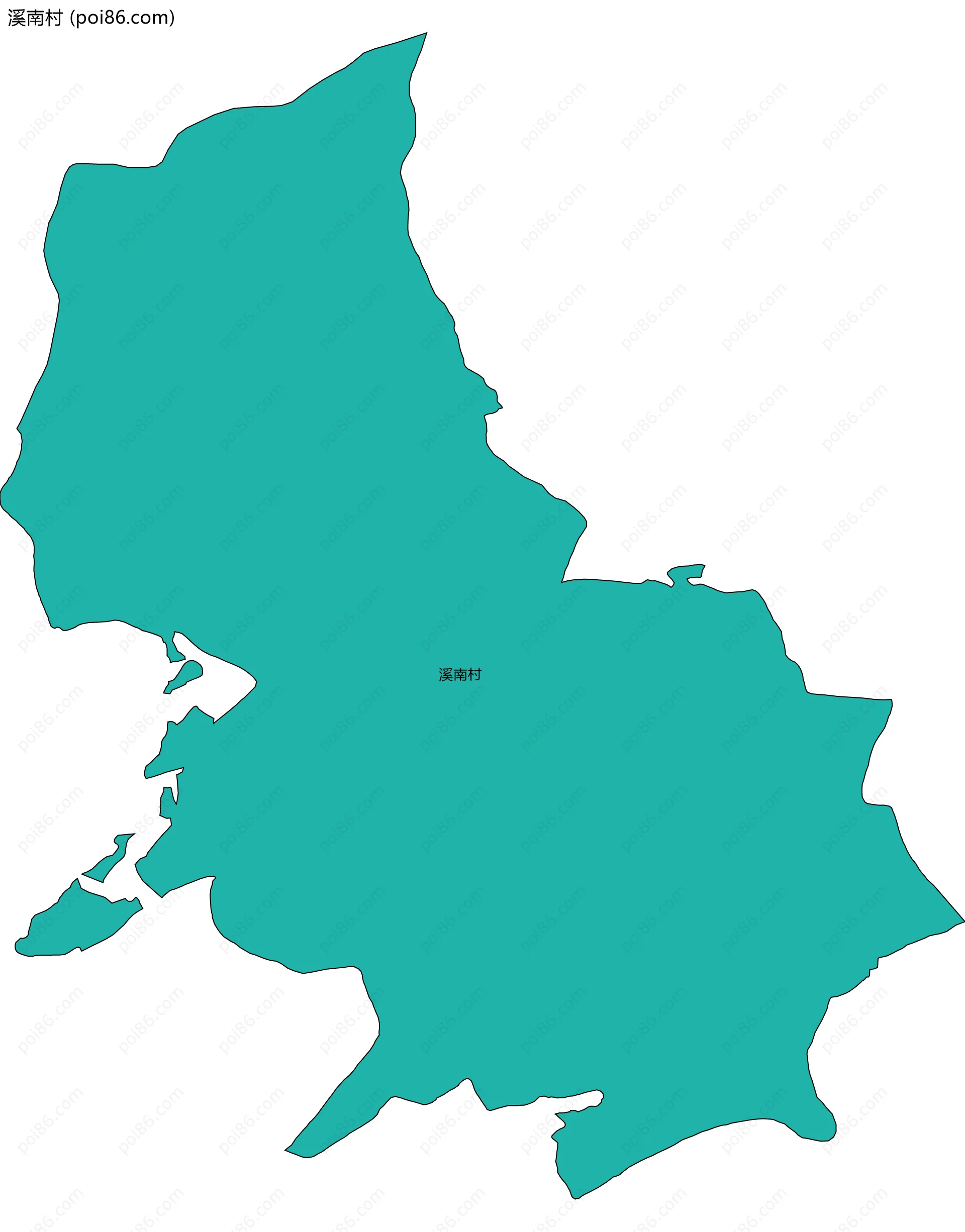 溪南村边界地图