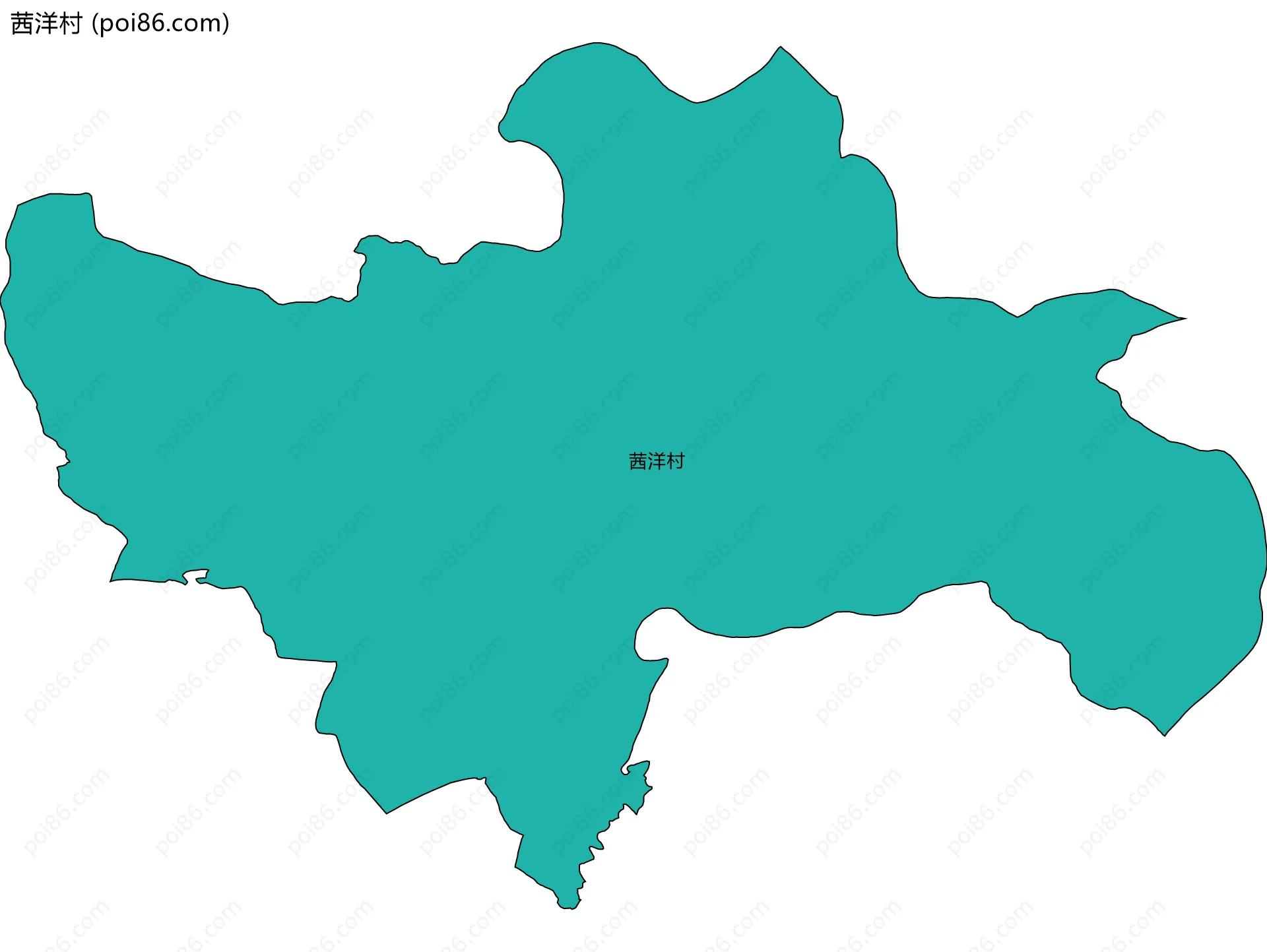 茜洋村边界地图