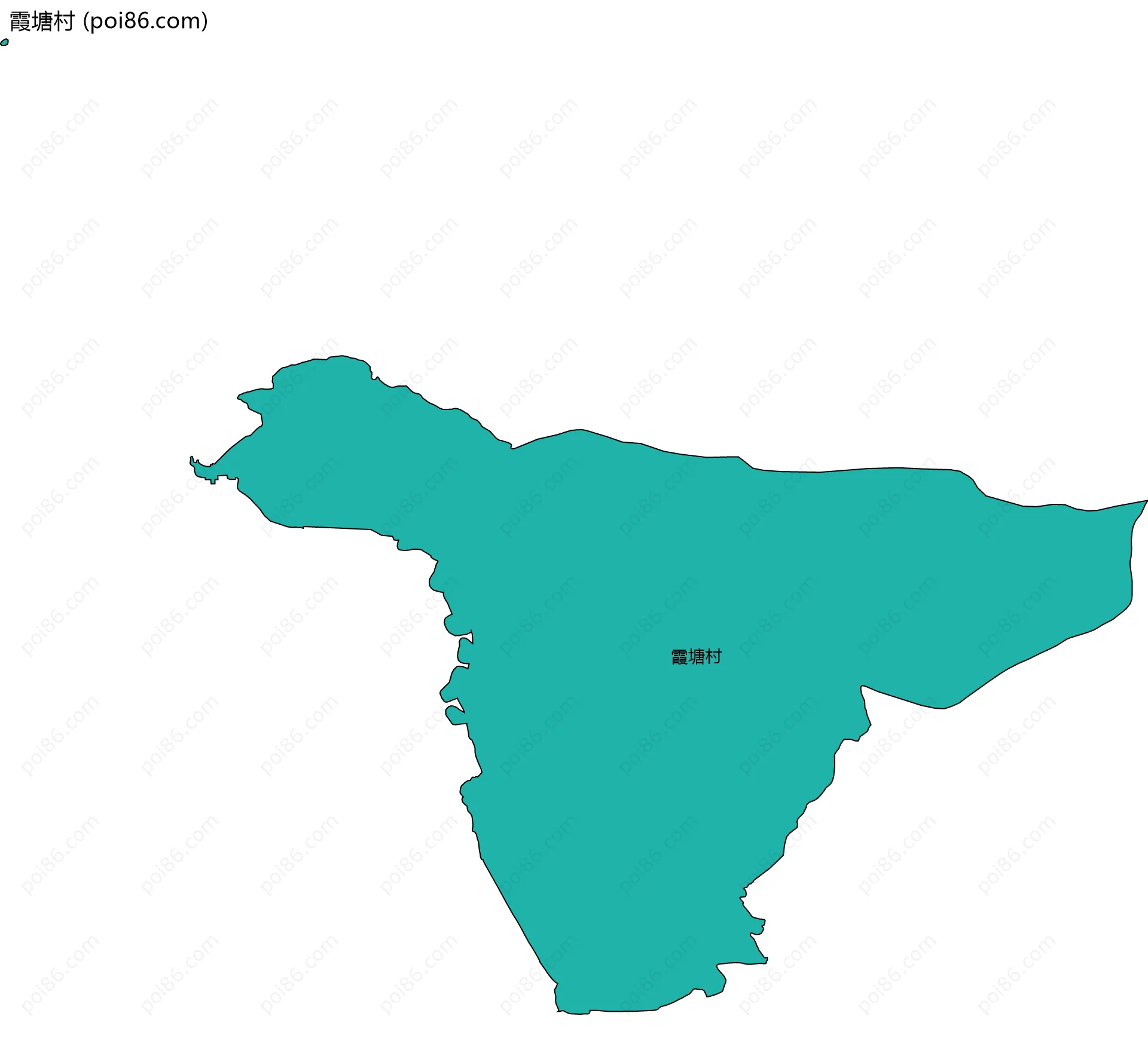 霞塘村边界地图