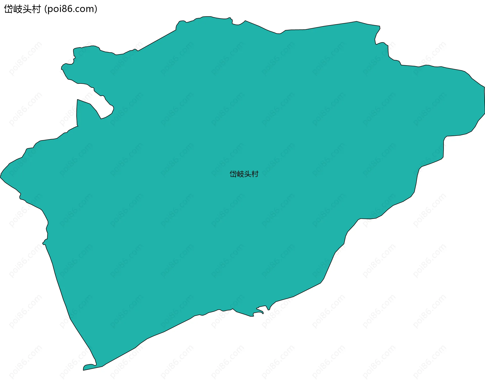 岱岐头村边界地图