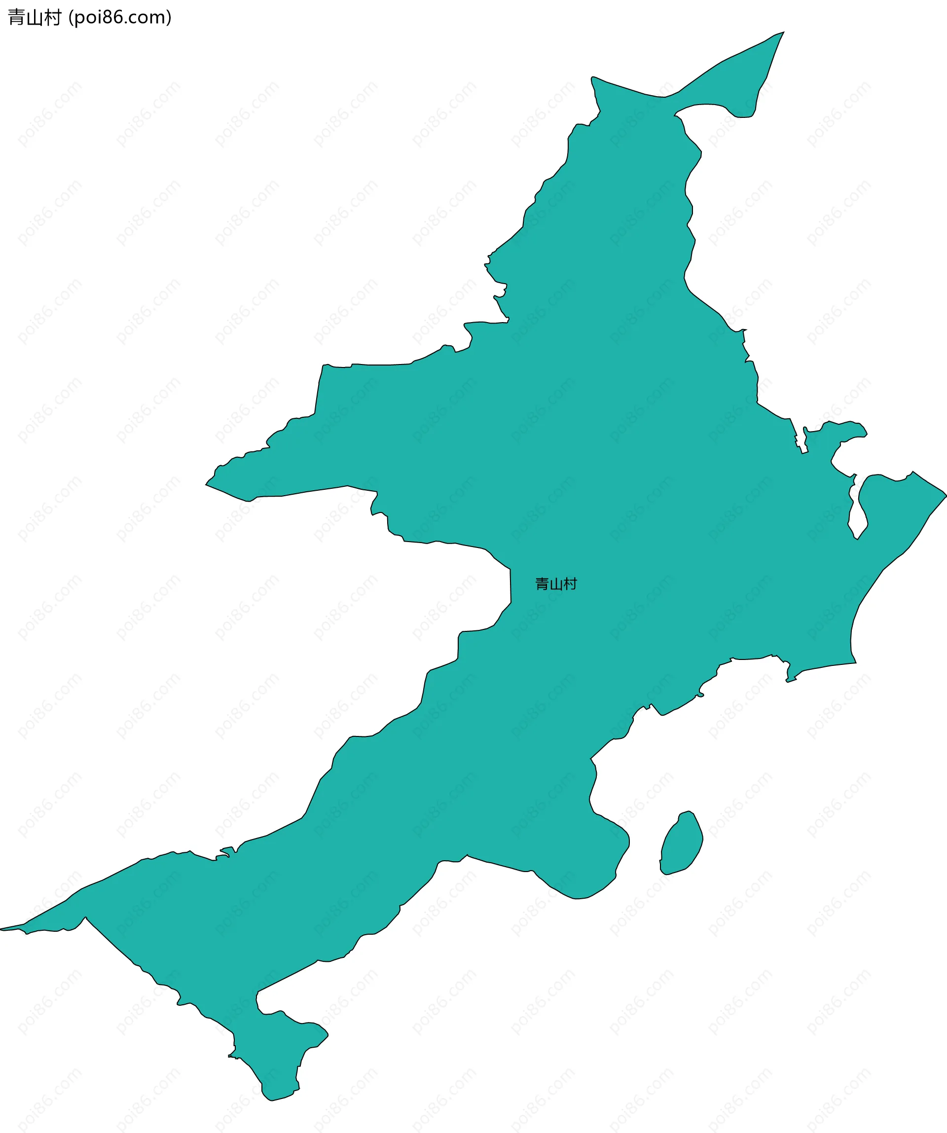 青山村边界地图