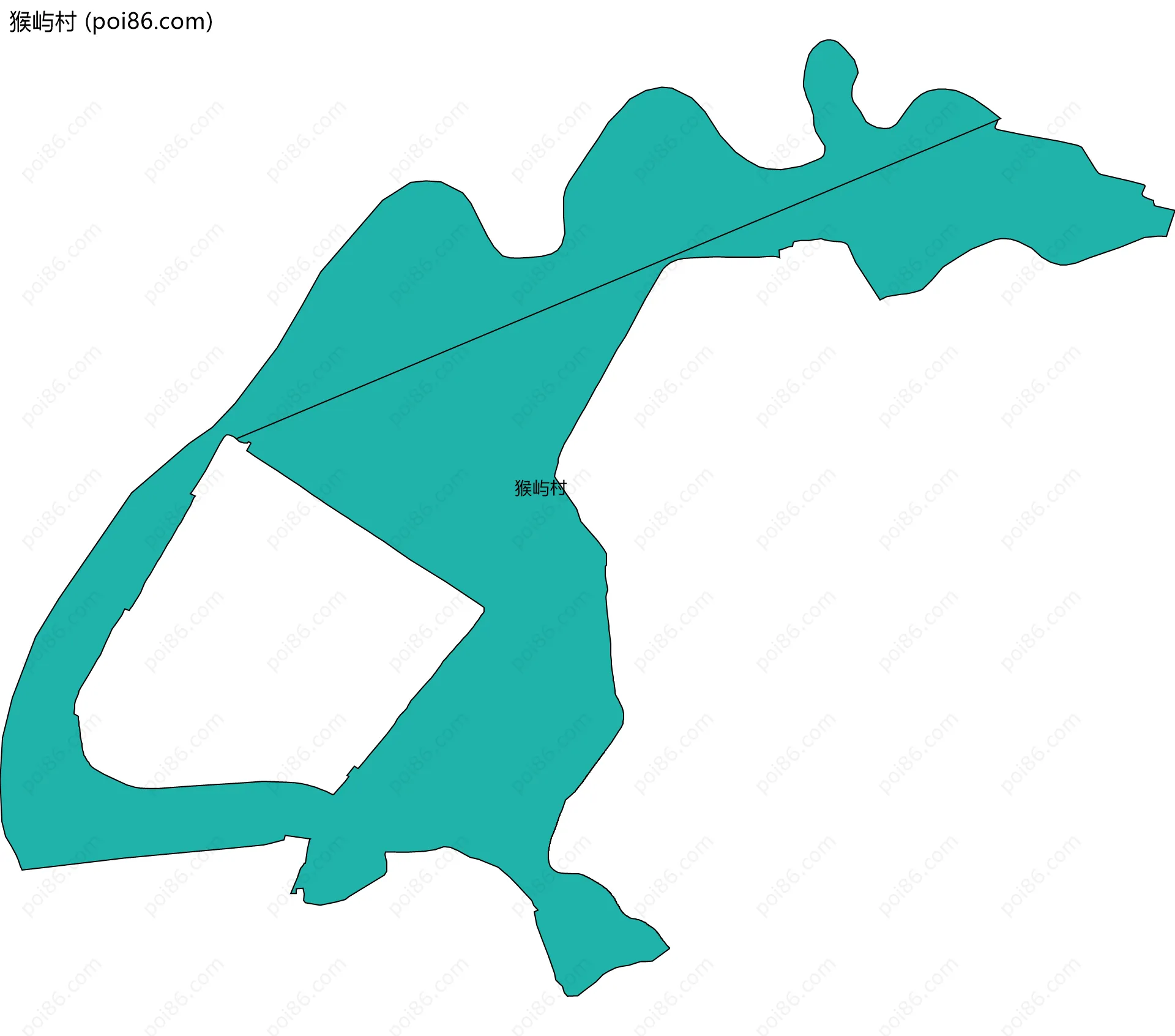 猴屿村边界地图