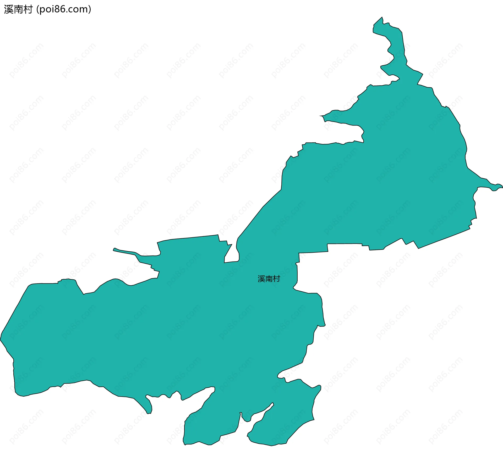 溪南村边界地图