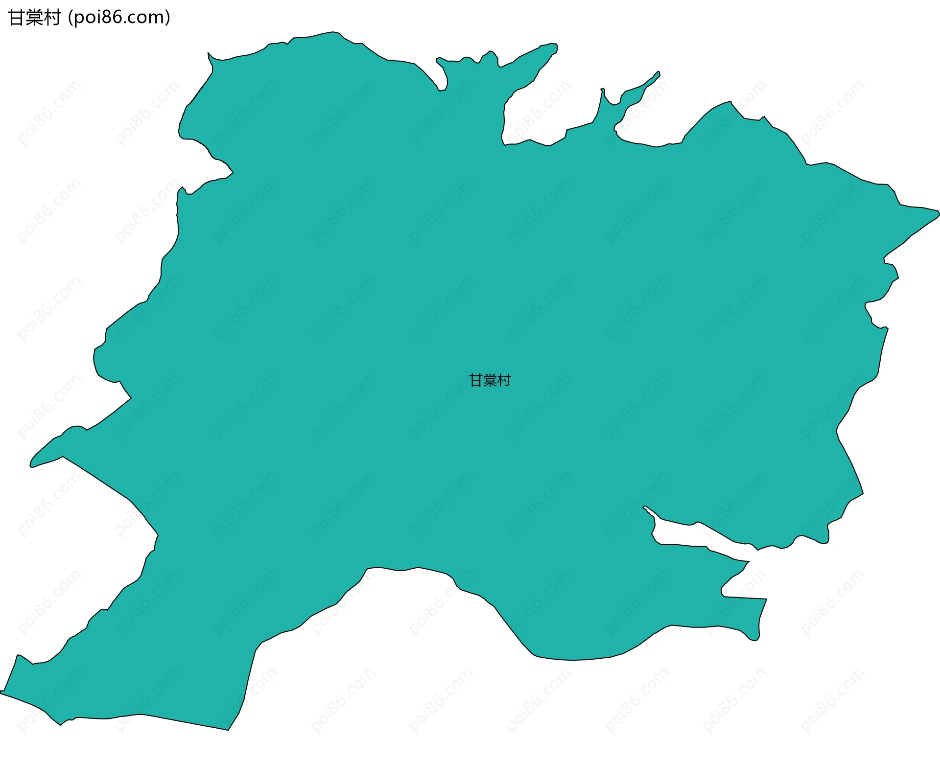 甘棠村边界地图