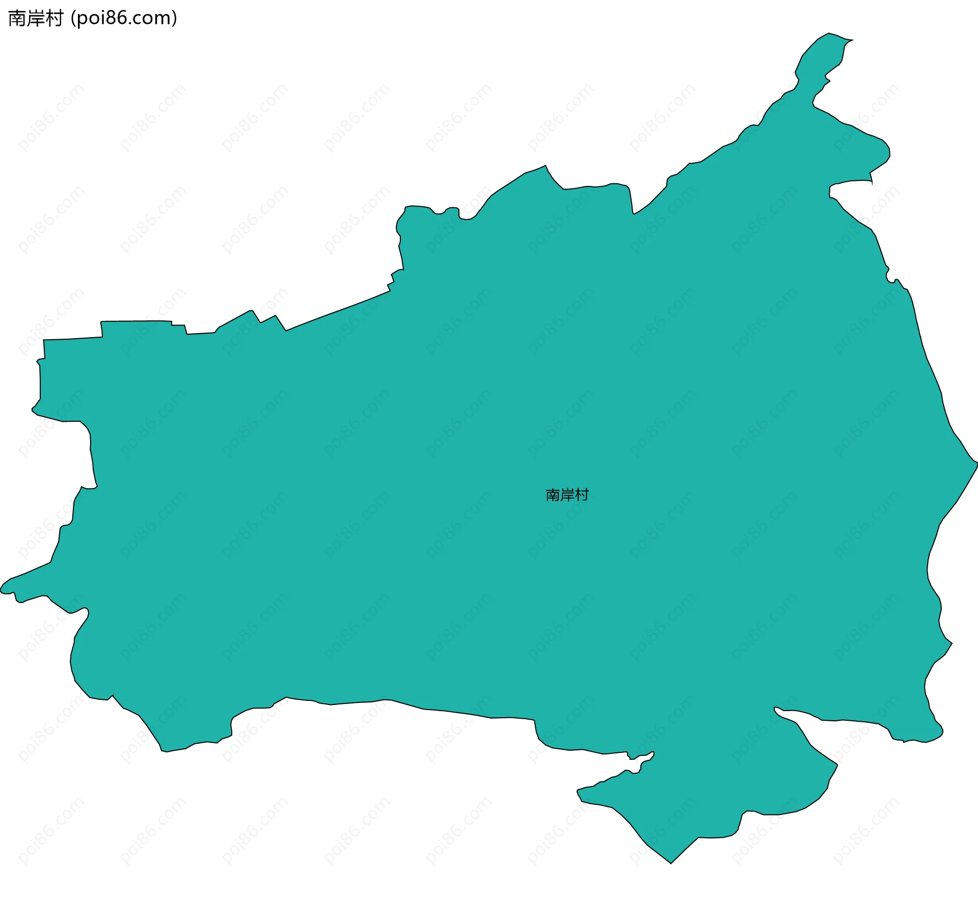 南岸村边界地图