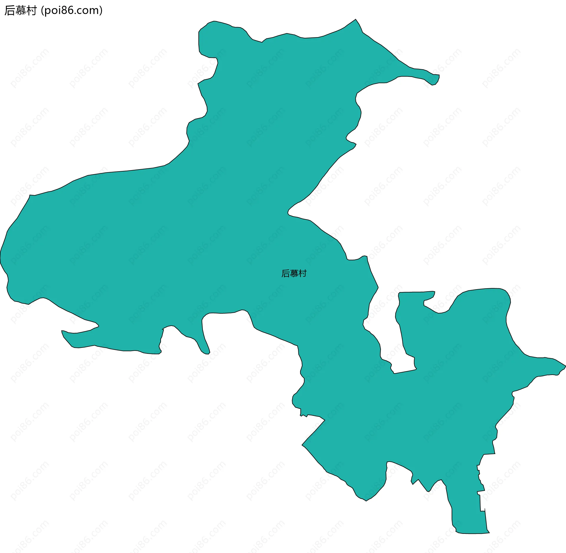 后慕村边界地图