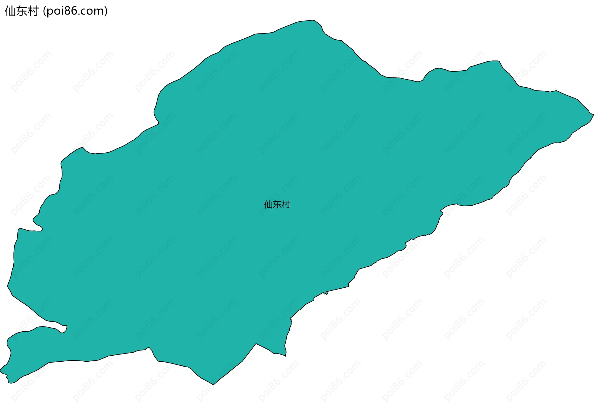 仙东村边界地图
