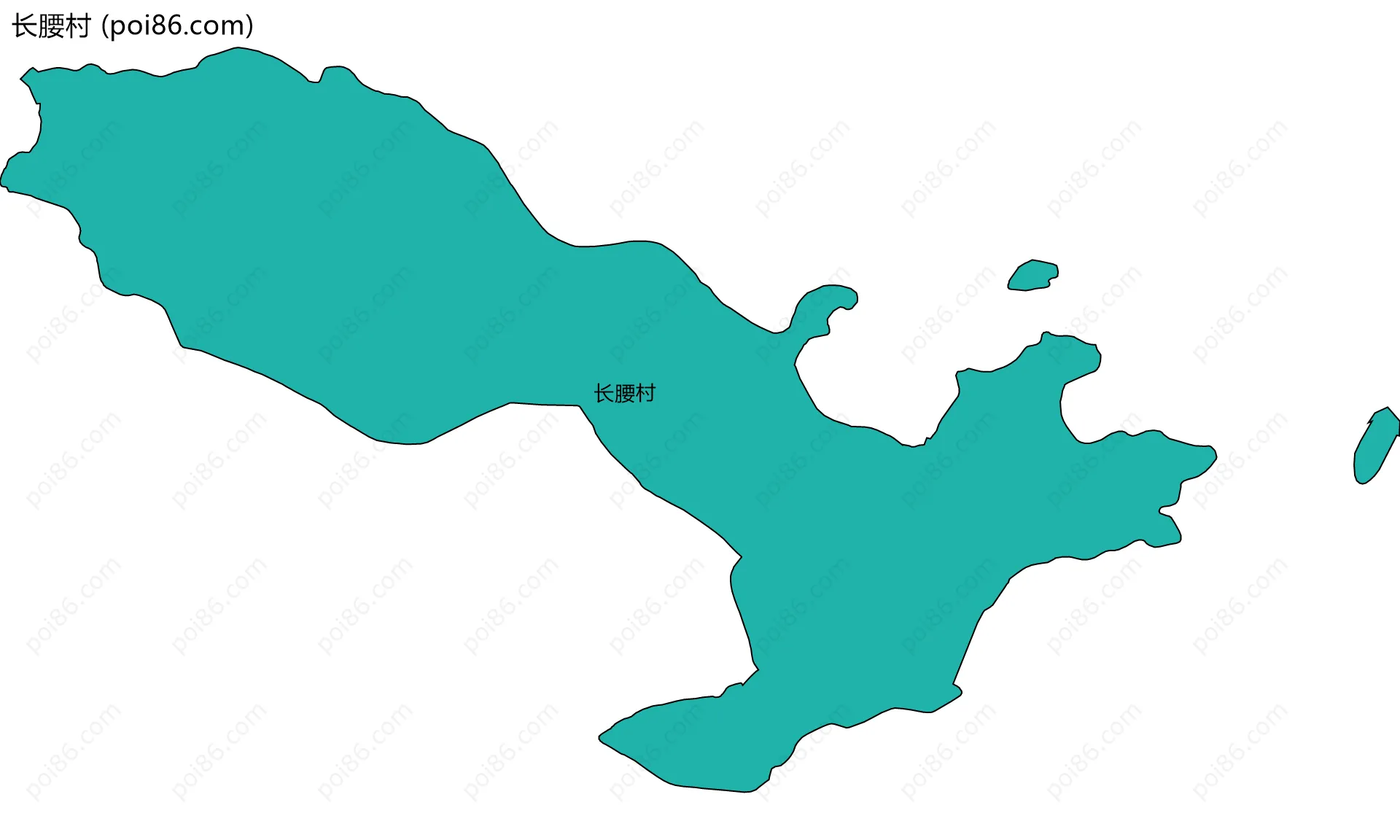 长腰村边界地图