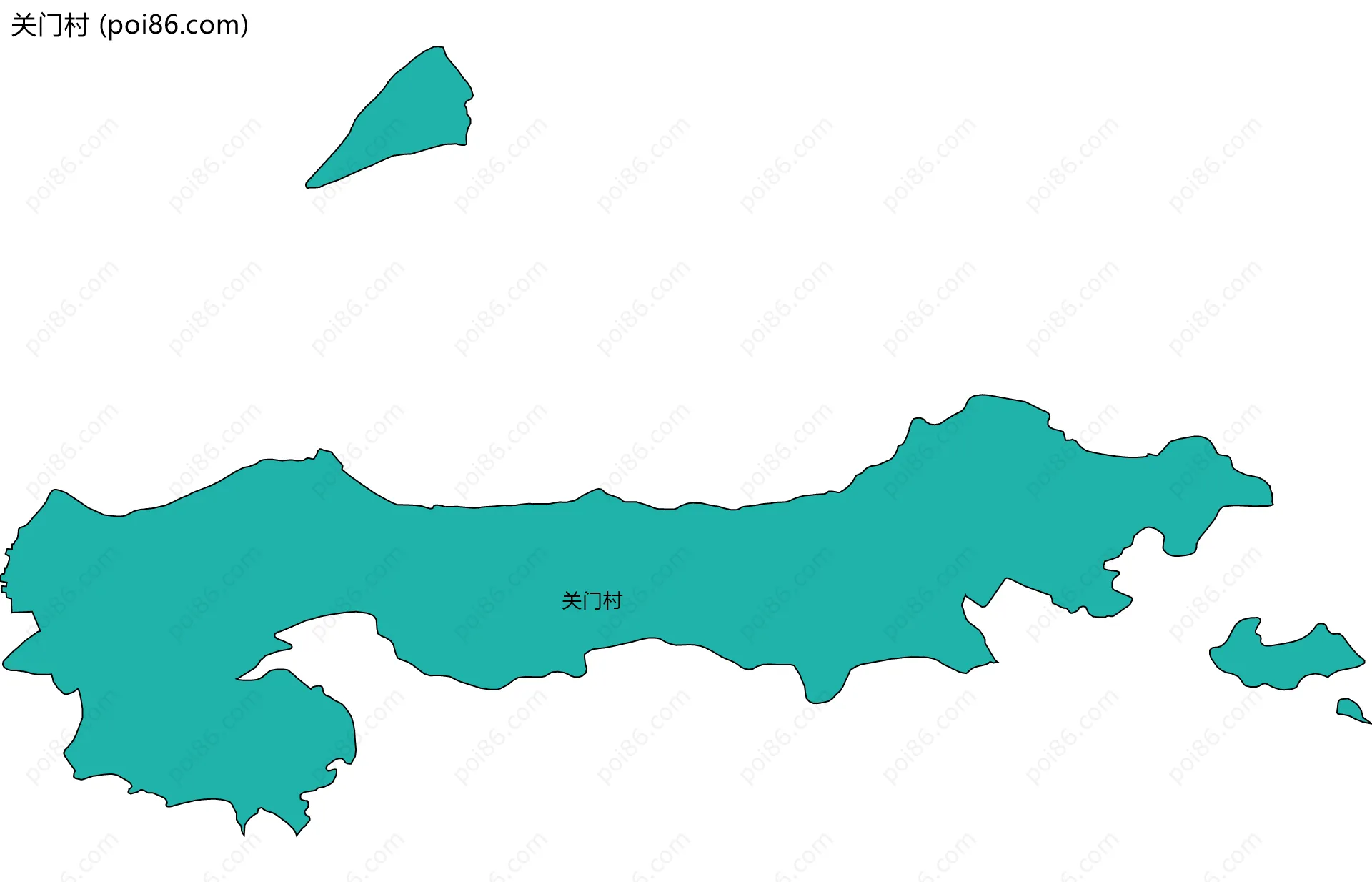 关门村边界地图