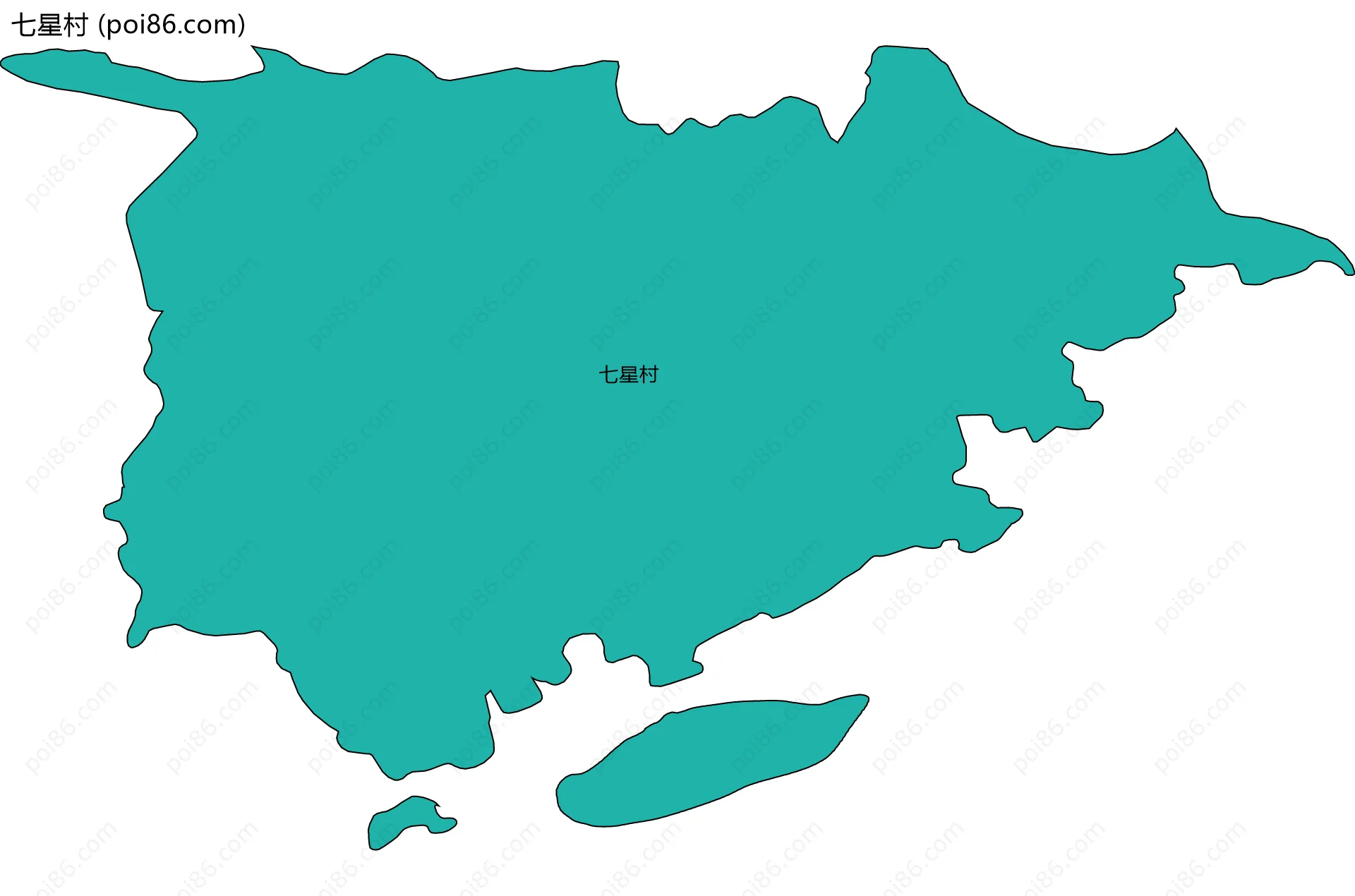 七星村边界地图