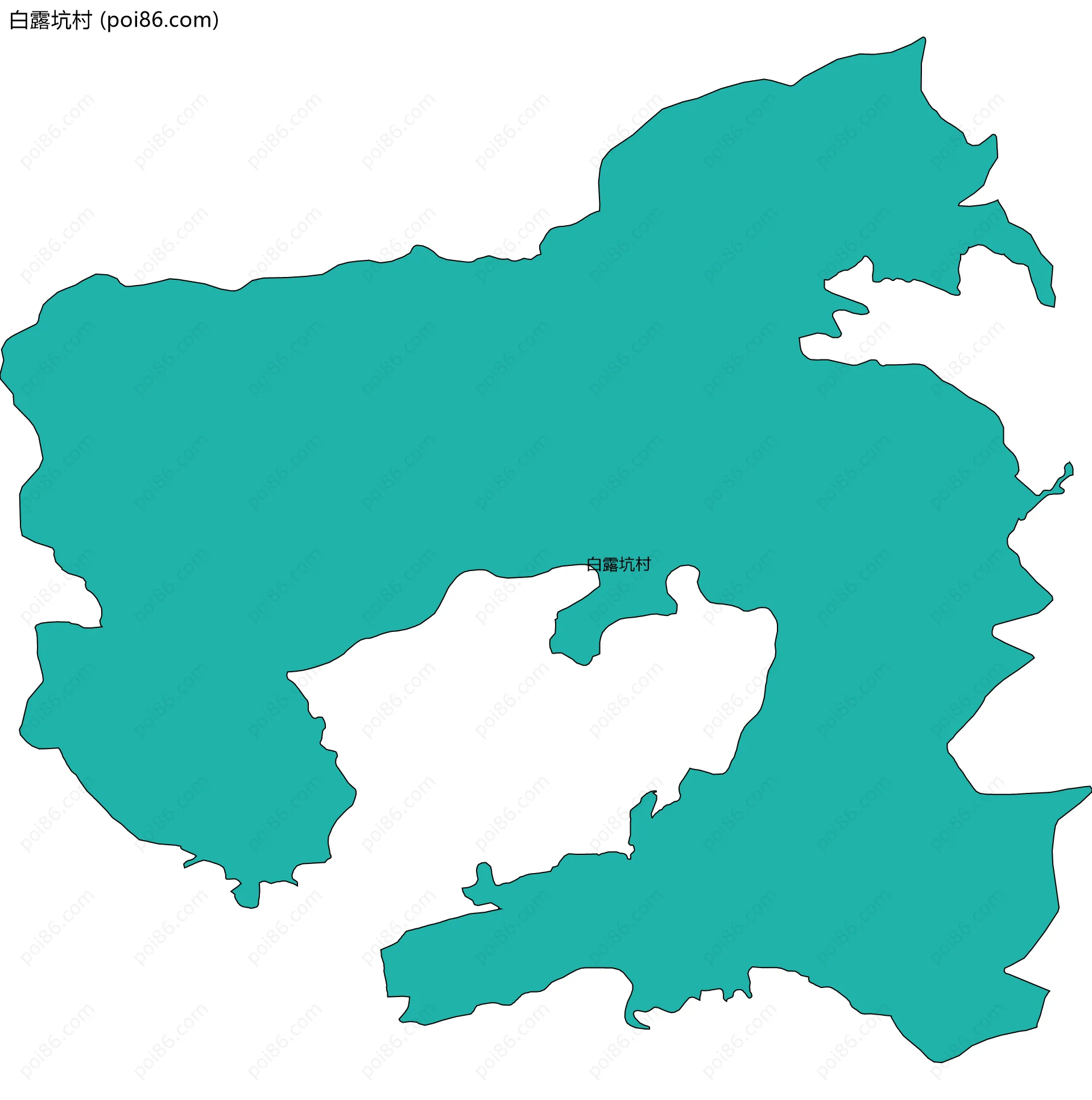 白露坑村边界地图