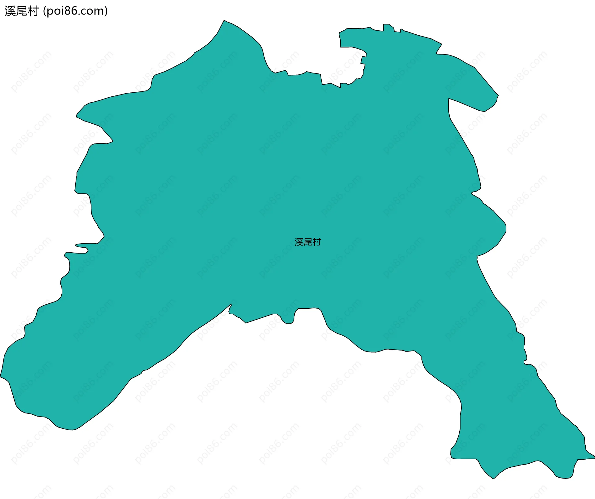 溪尾村边界地图