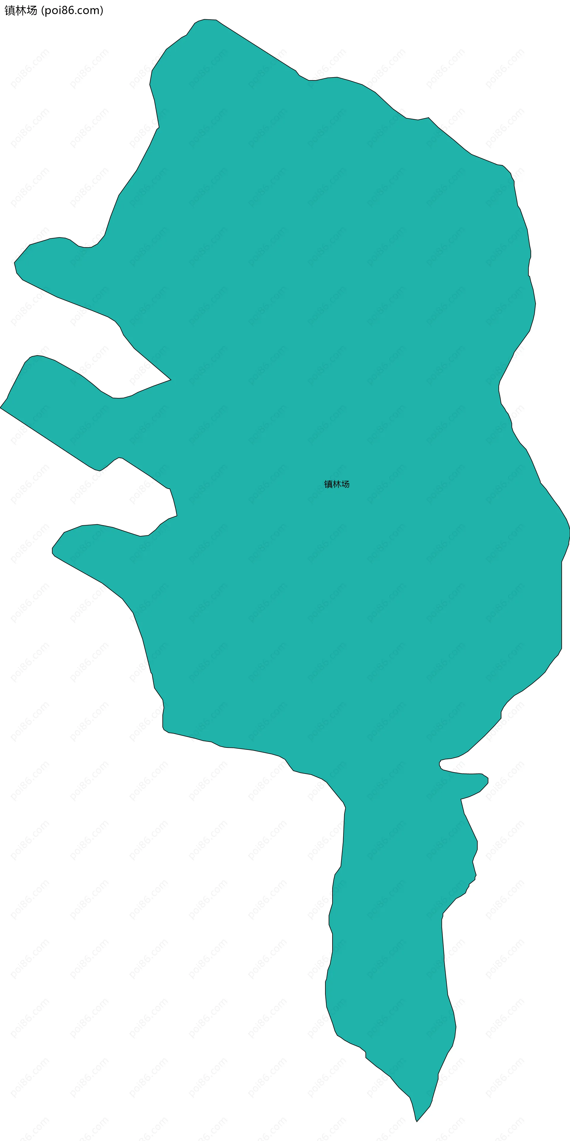 镇林场边界地图