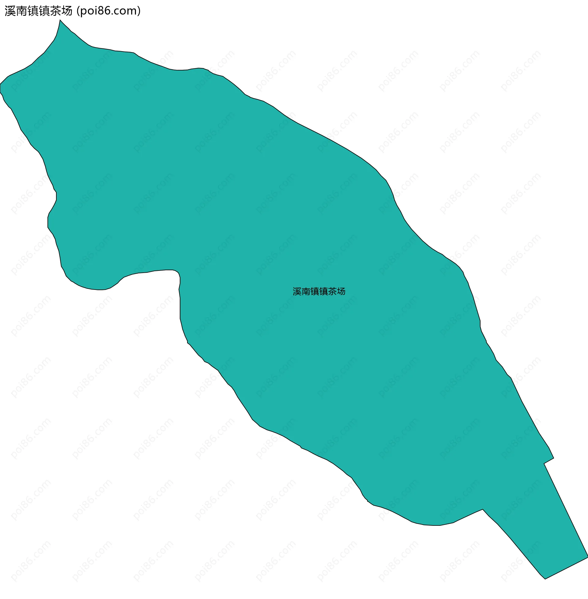 溪南镇镇茶场边界地图