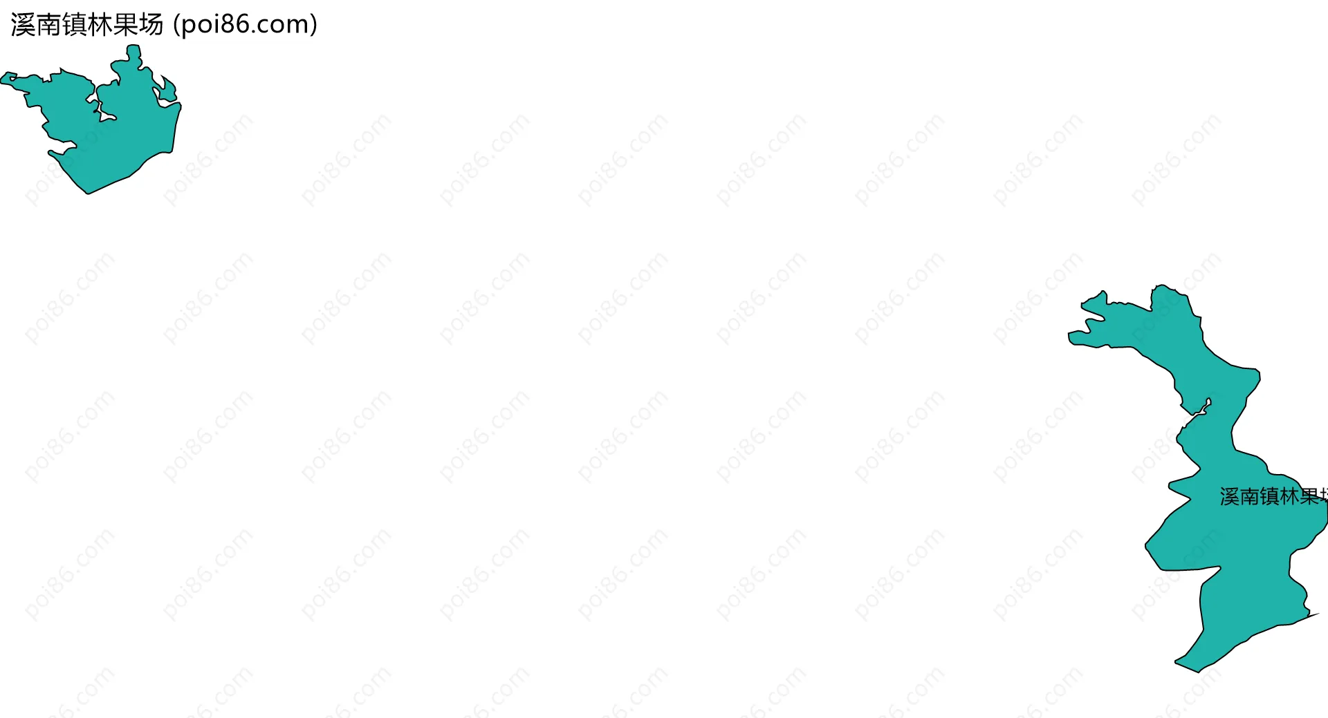 溪南镇林果场边界地图