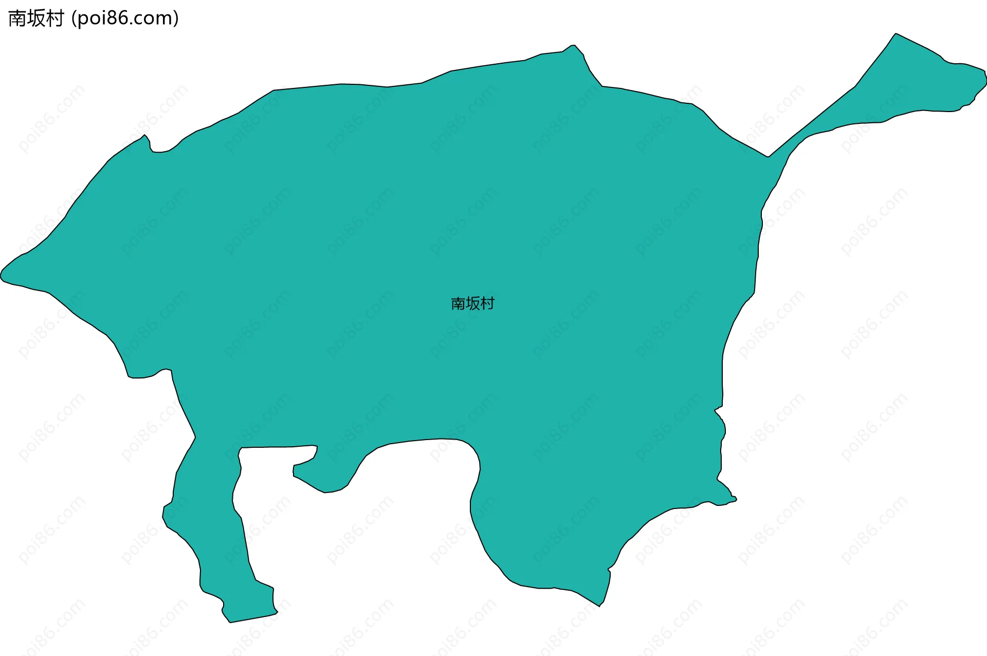 南坂村边界地图