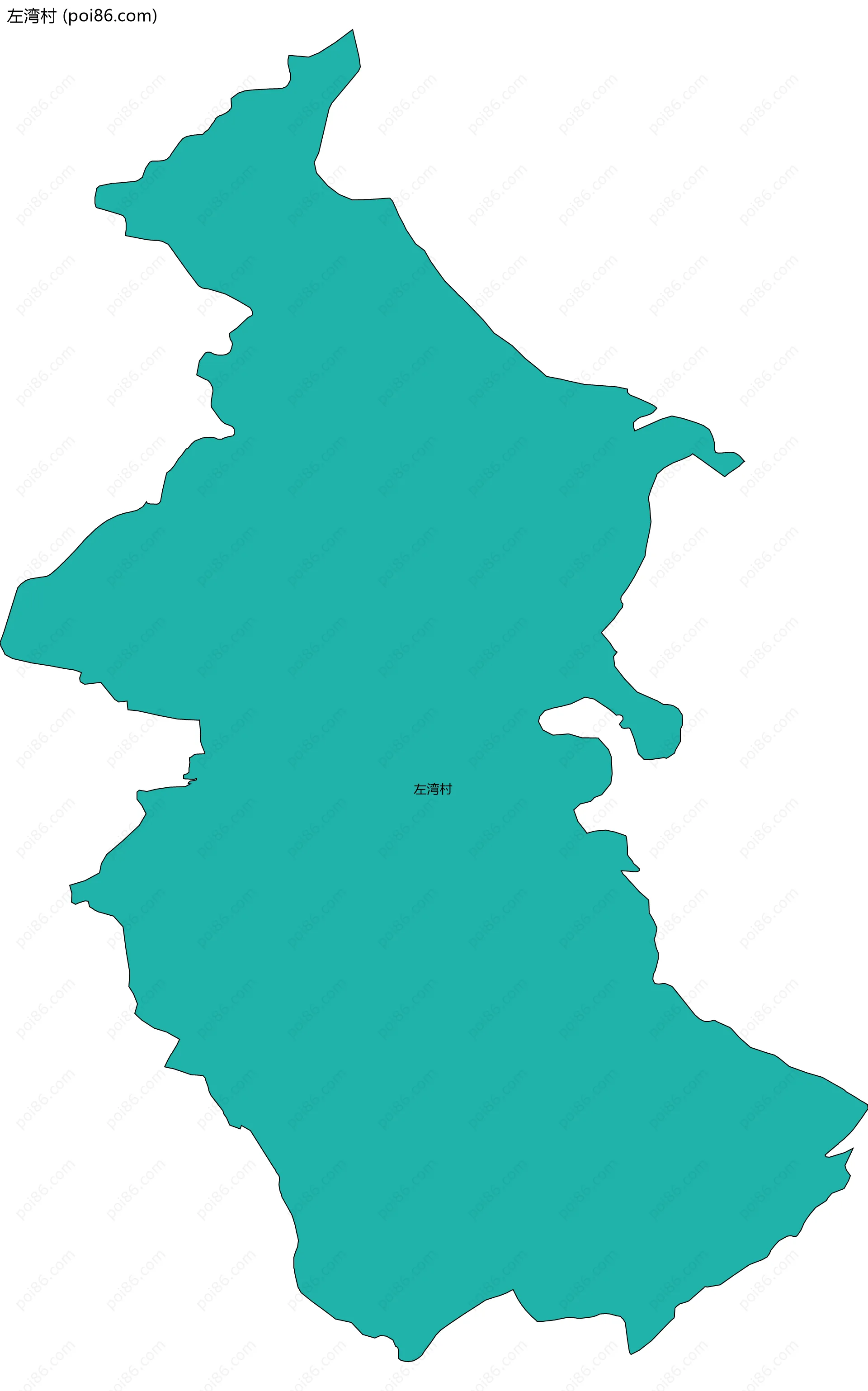 左湾村边界地图