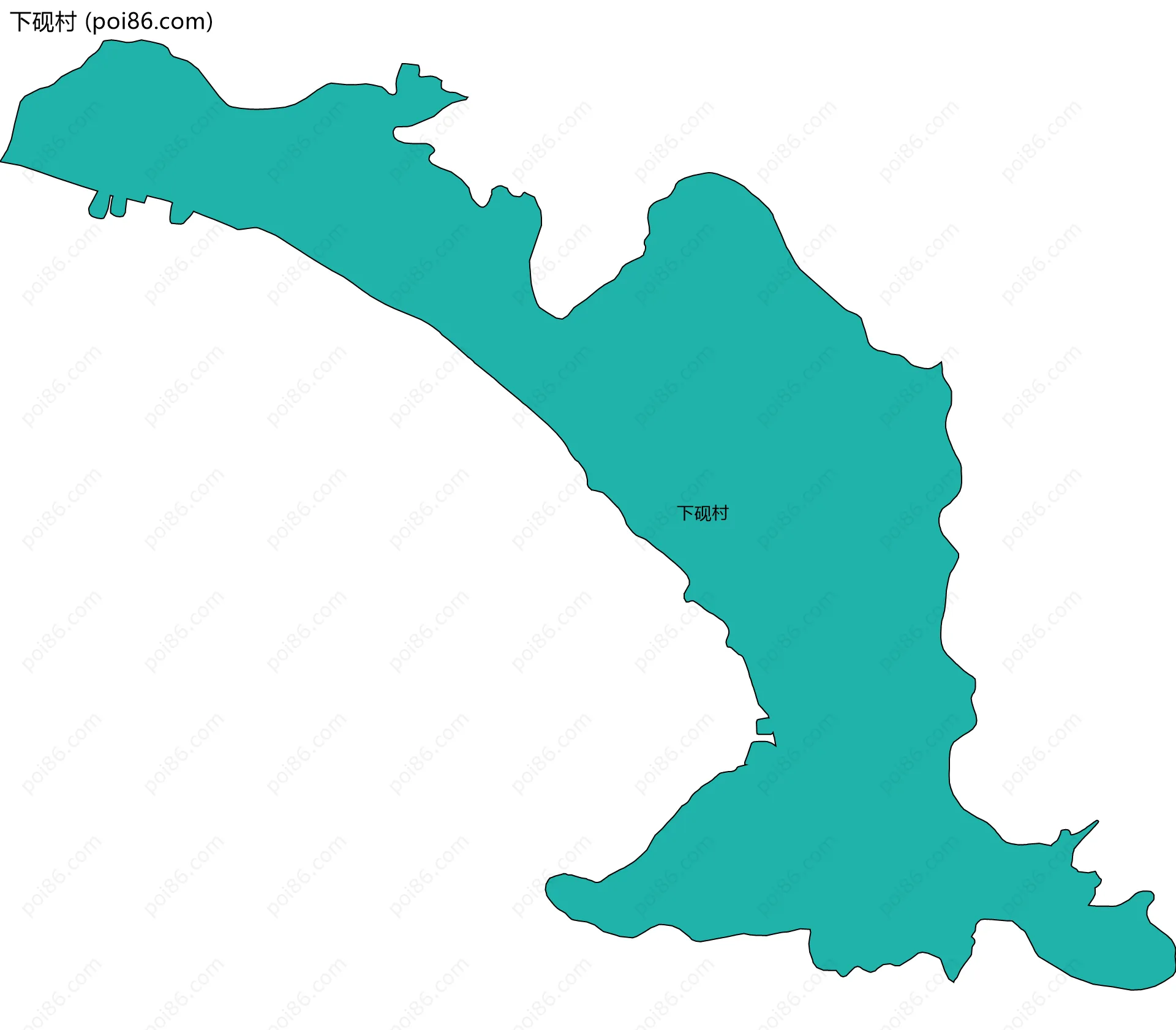 下砚村边界地图