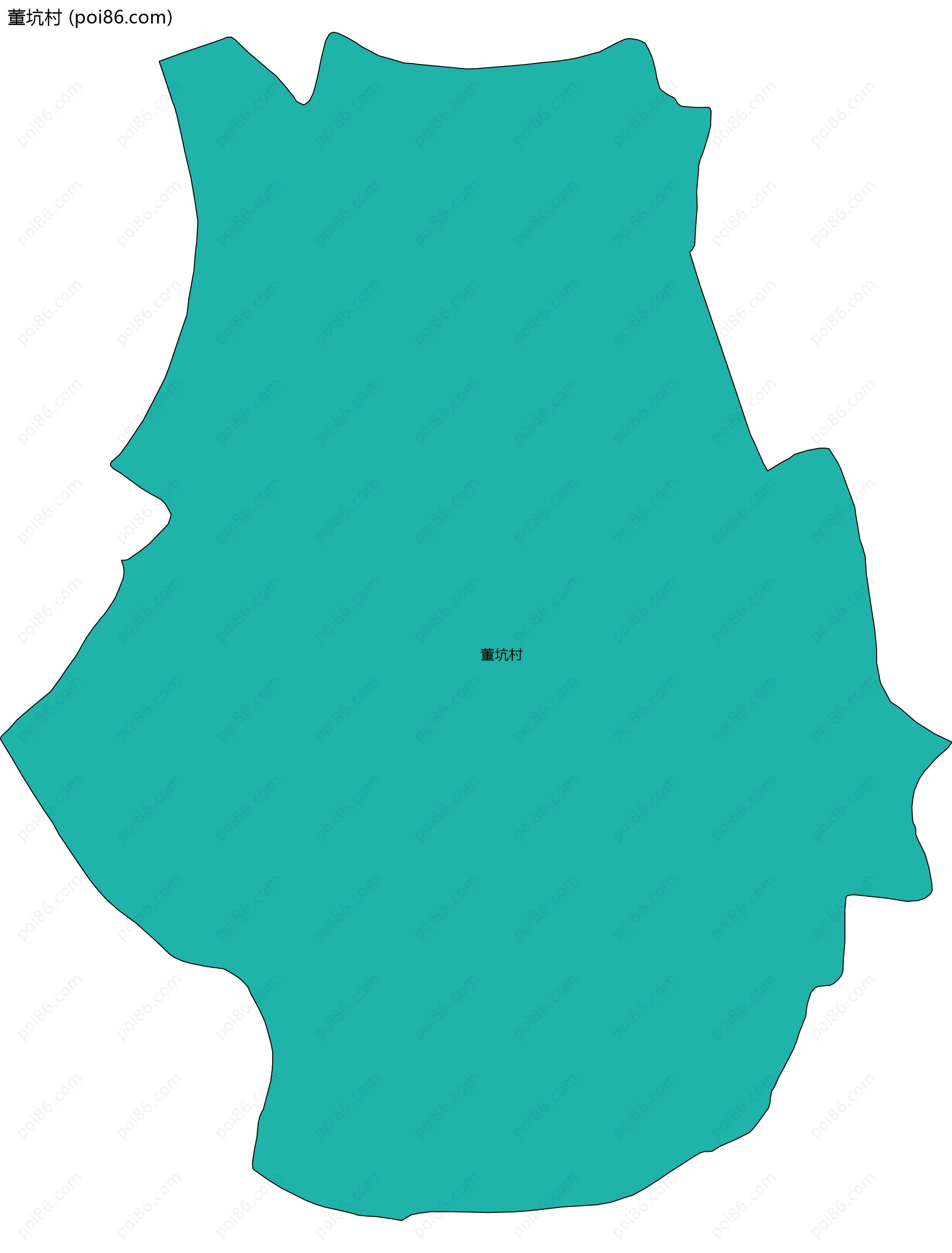 董坑村边界地图