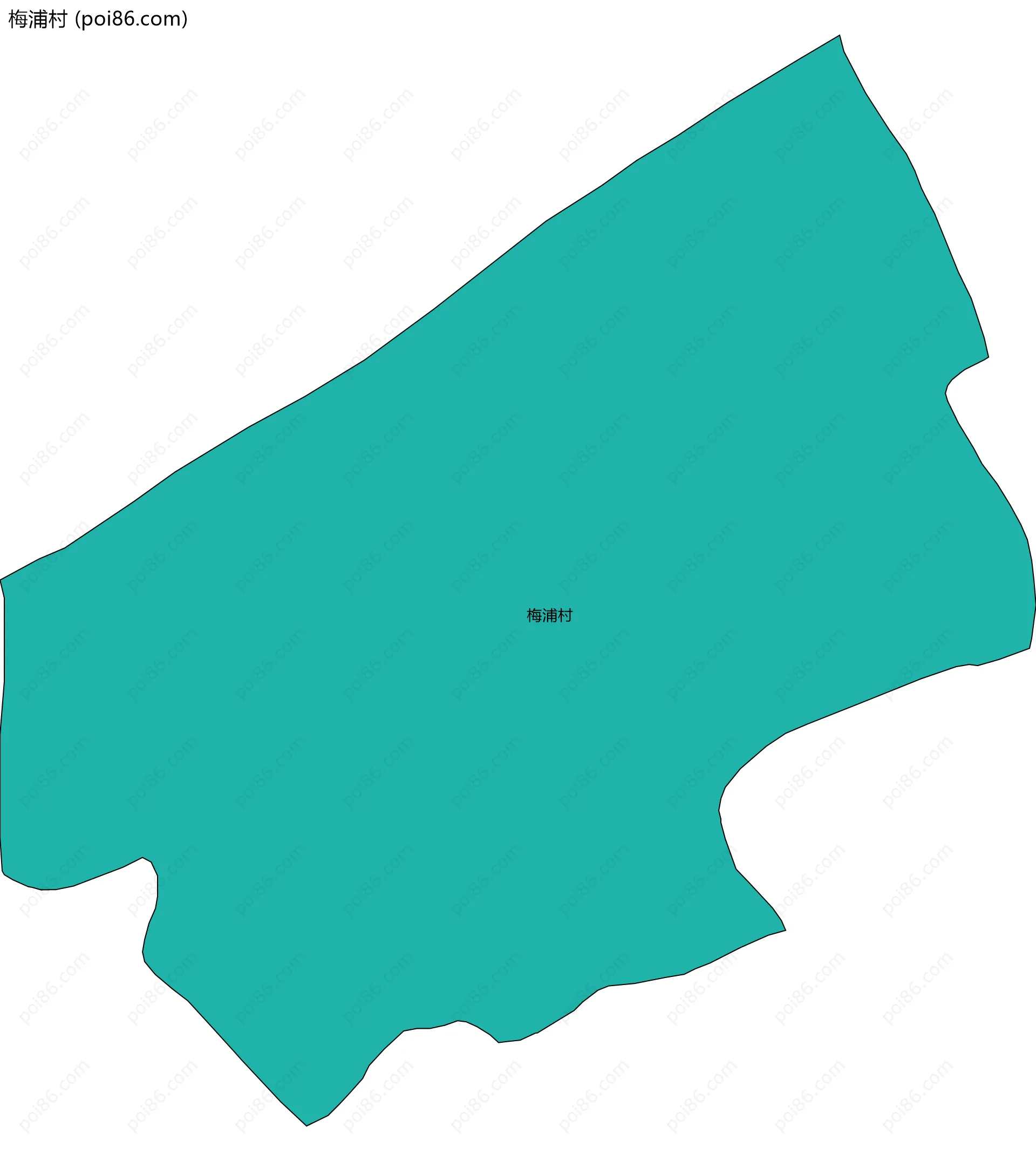 梅浦村边界地图