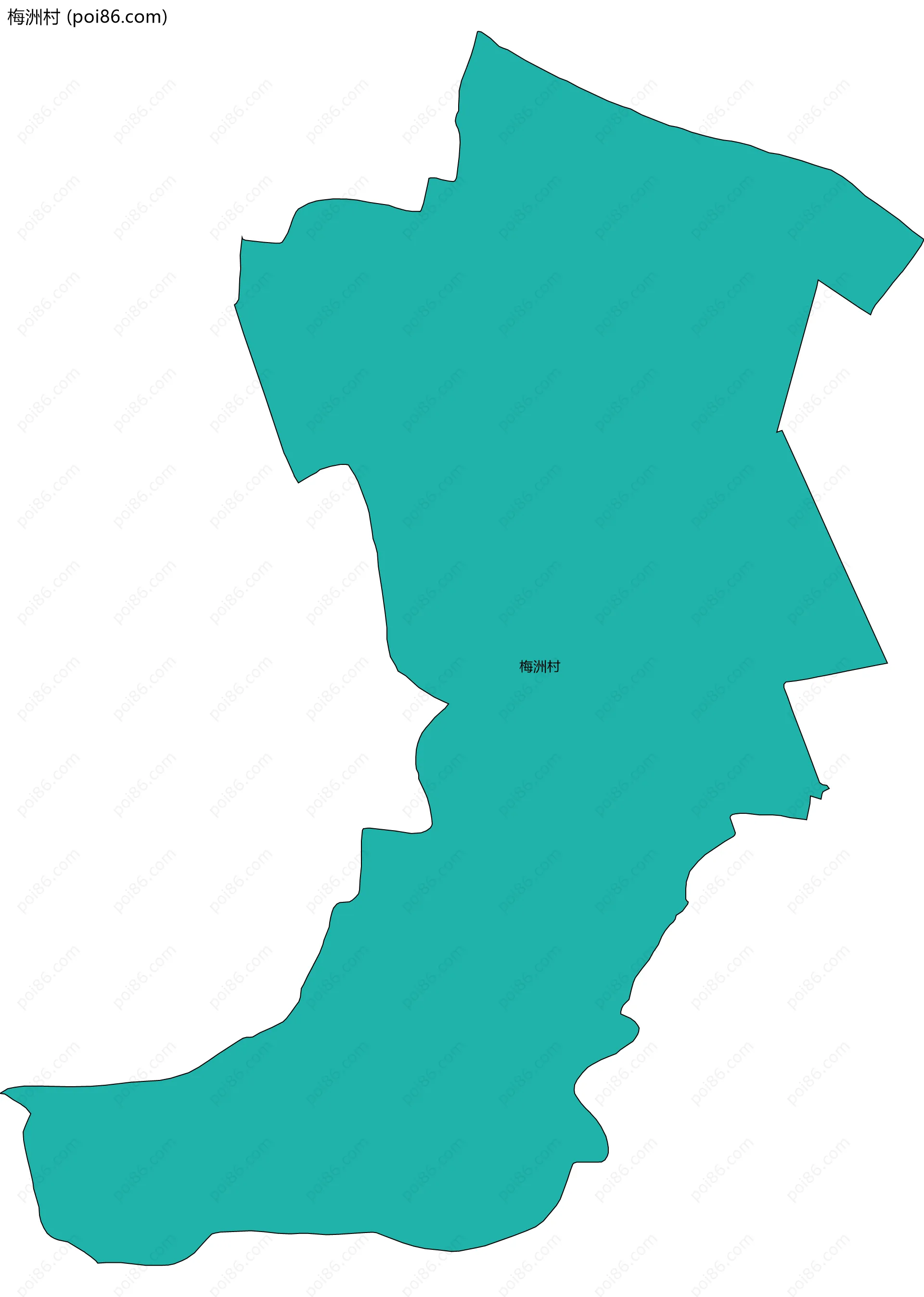 梅洲村边界地图