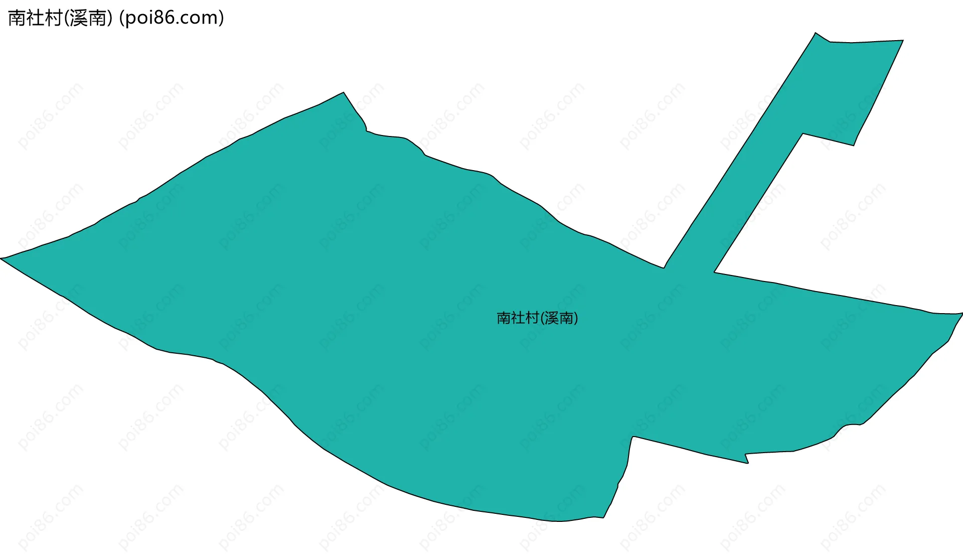 南社村(溪南)边界地图