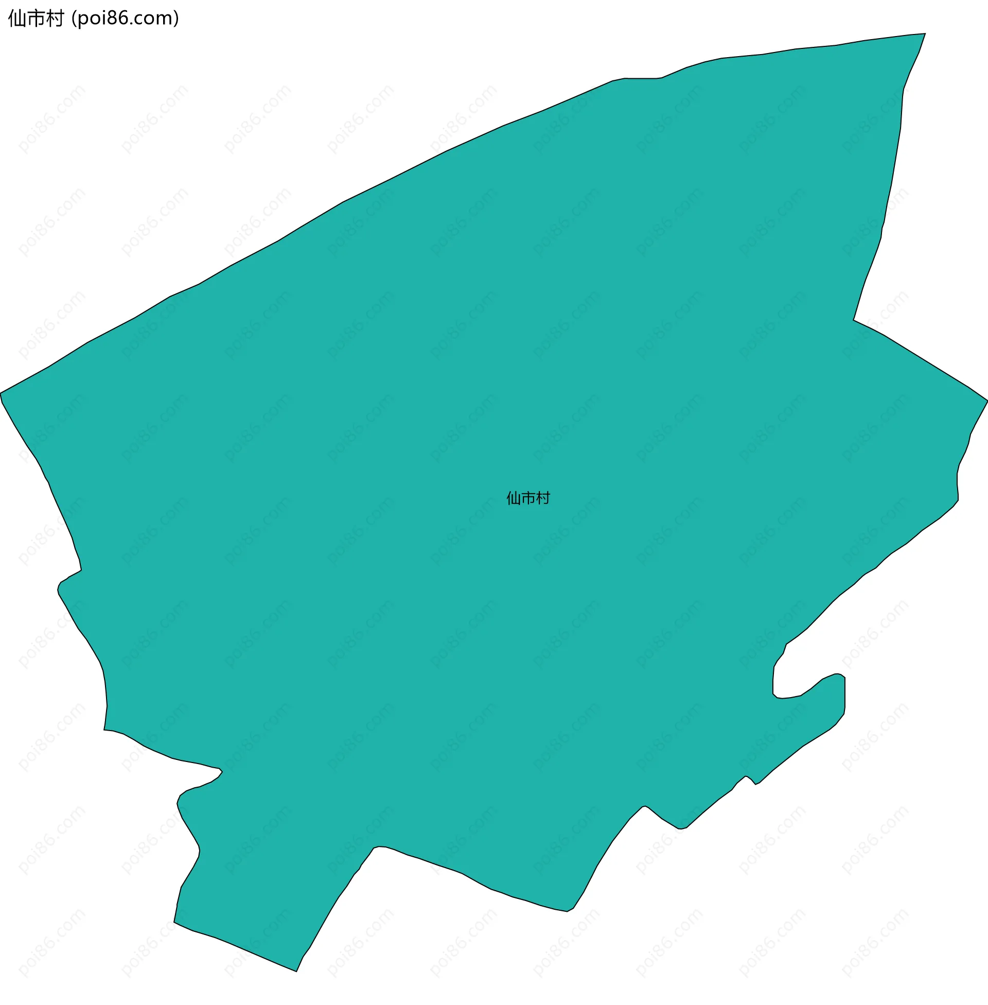 仙市村边界地图
