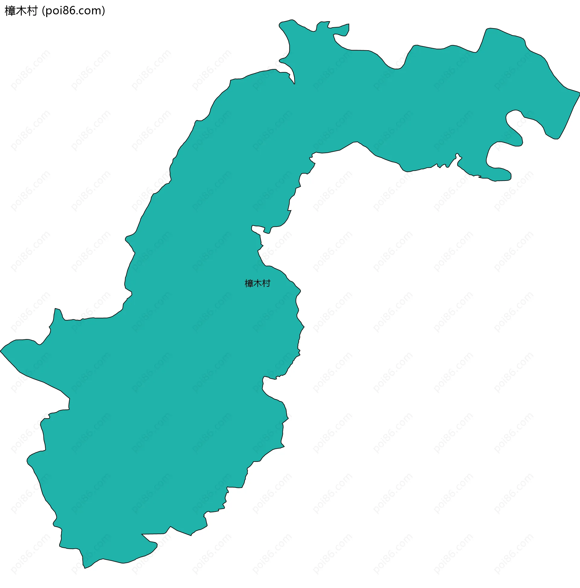 樟木村边界地图