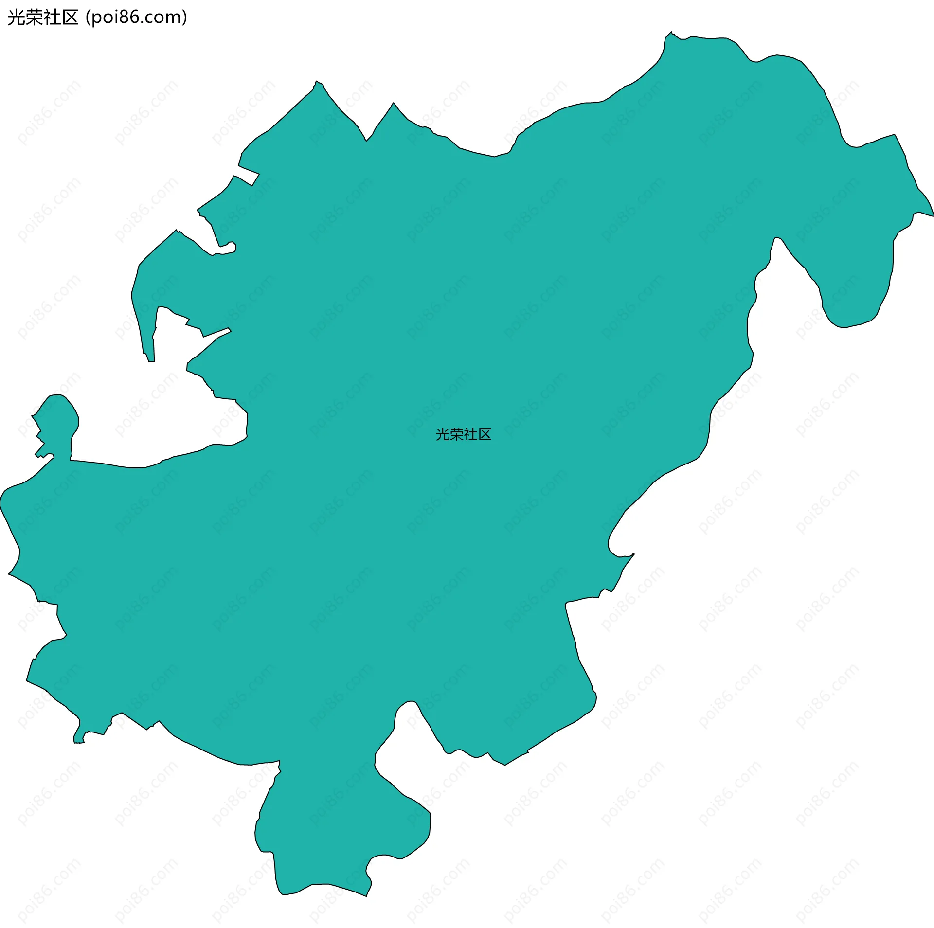 光荣社区边界地图