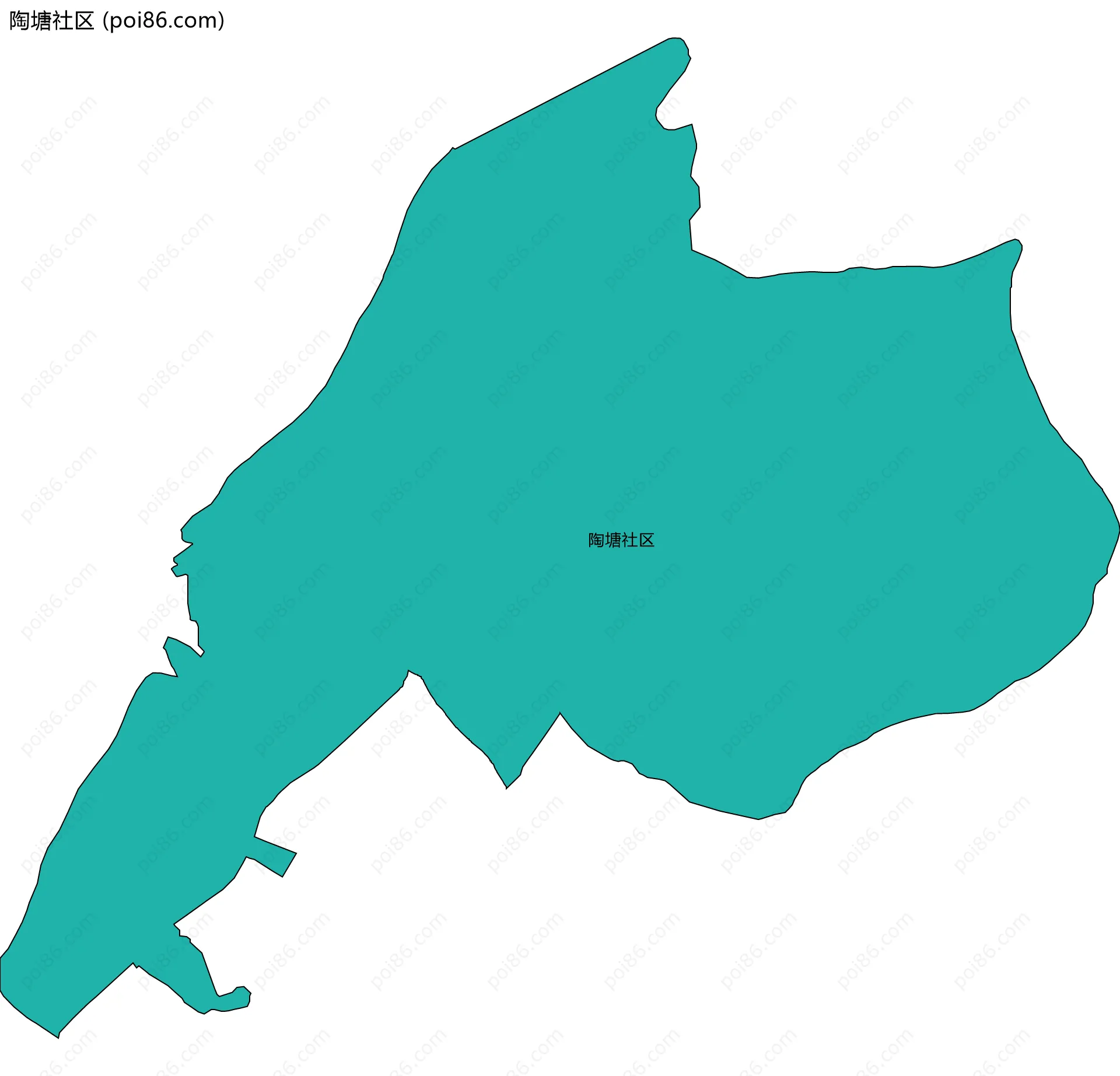 陶塘社区边界地图