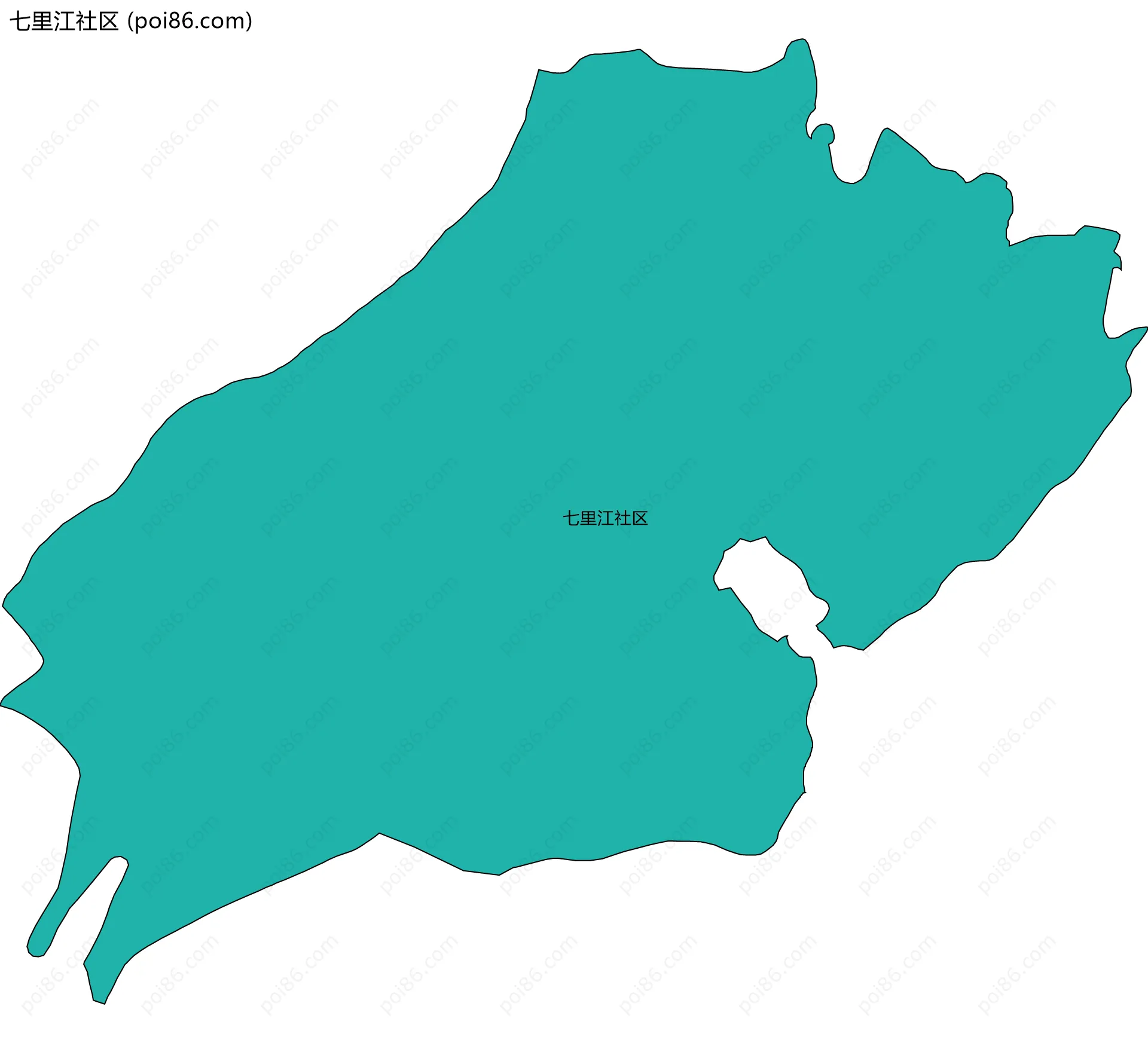 七里江社区边界地图