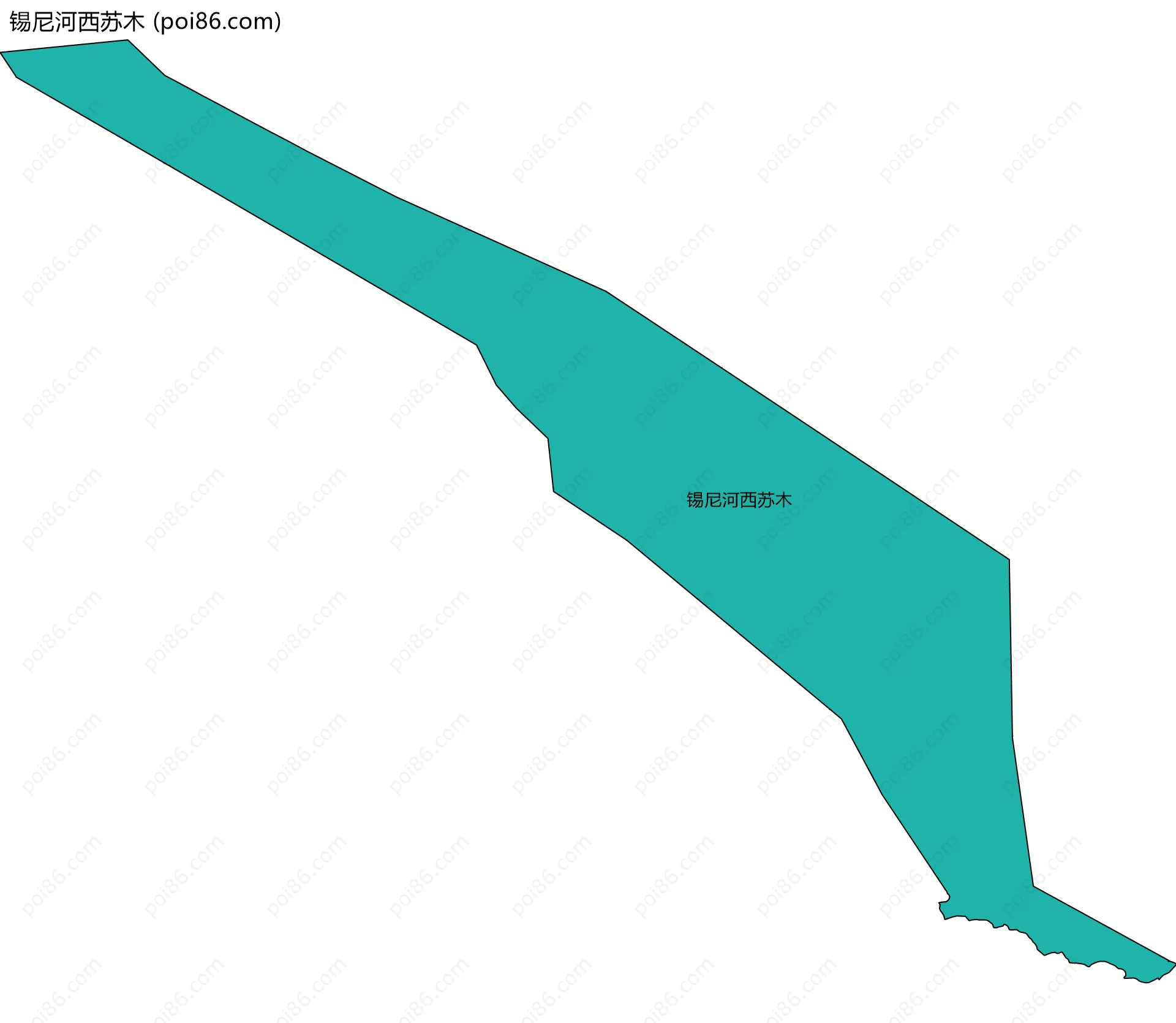 锡尼河西苏木边界地图