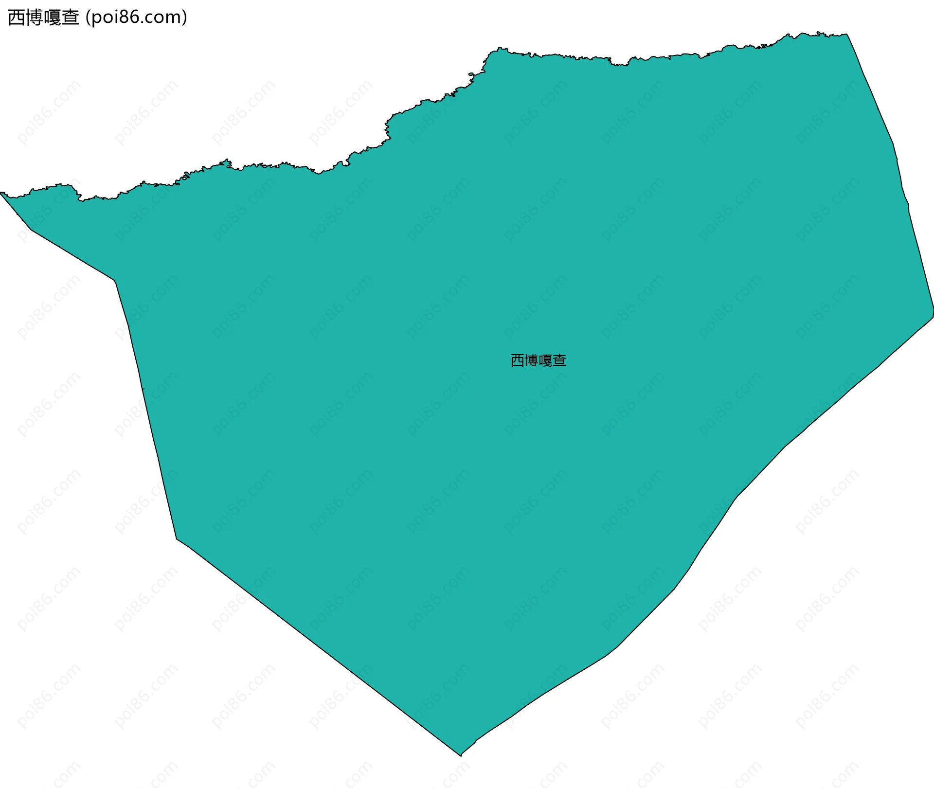 西博嘎查边界地图